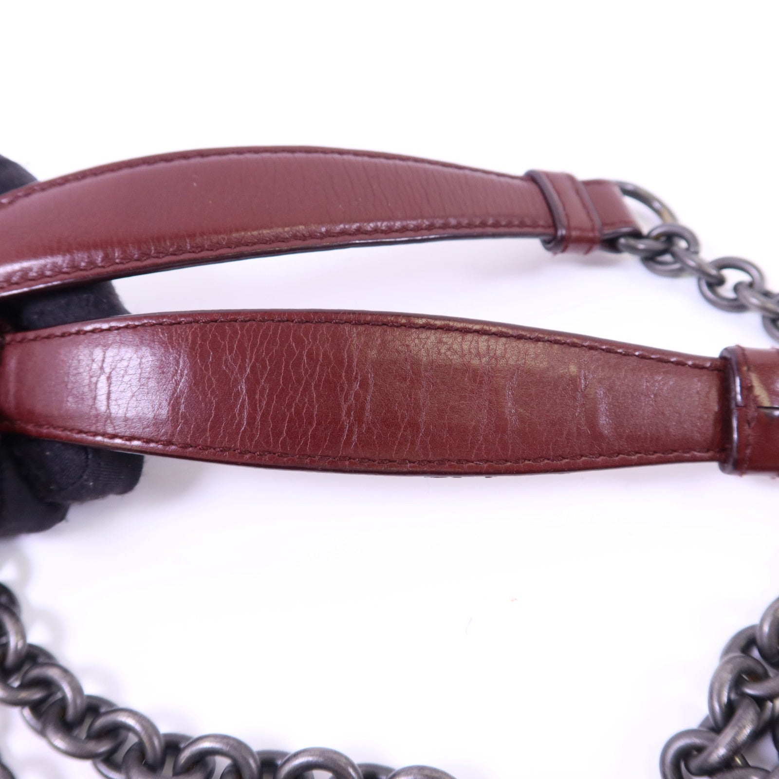 BOTTEGA VENETA 織紋皮革Shoulder Bag鏈帶肩背袋