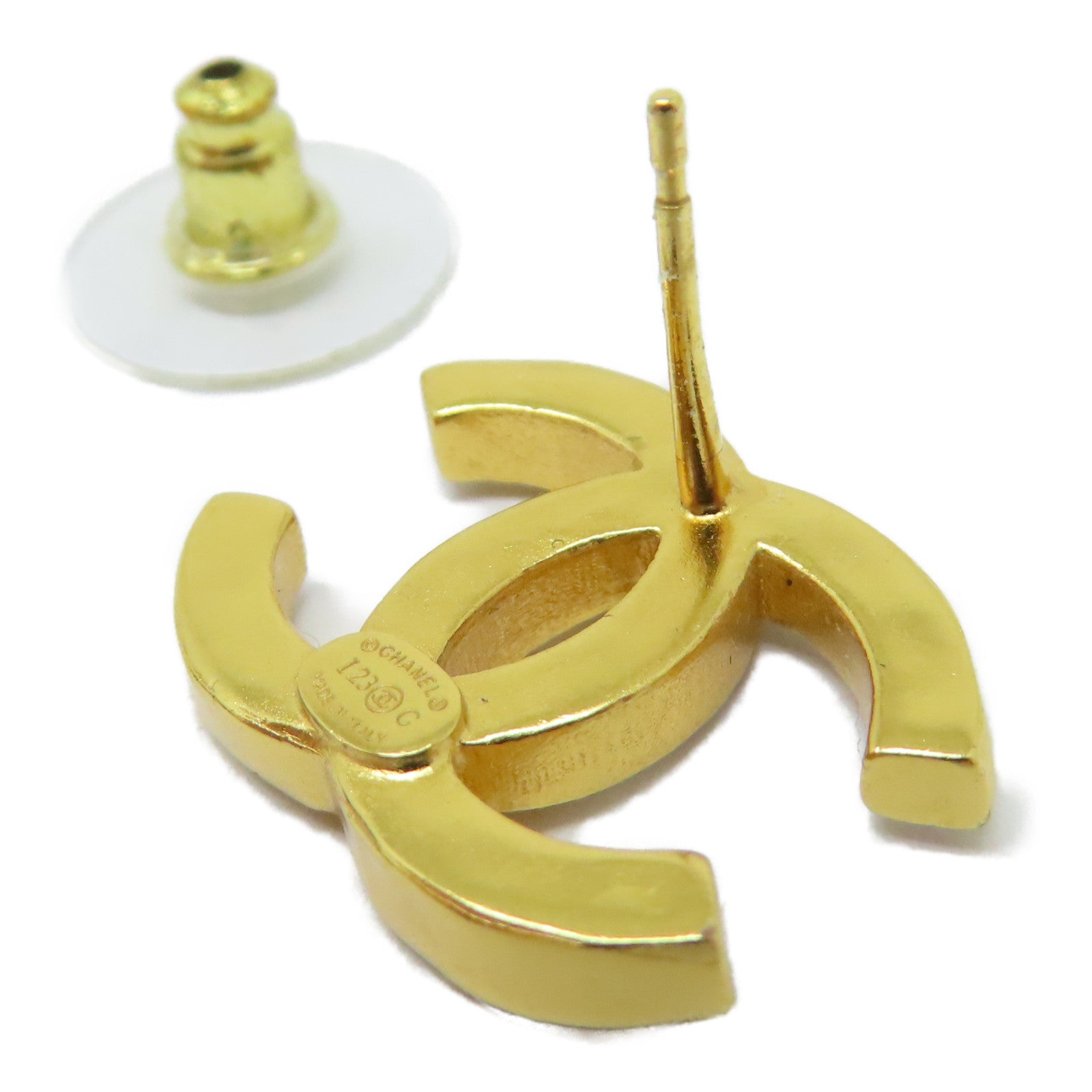 CHANEL 金屬Earrings耳環金色/白色