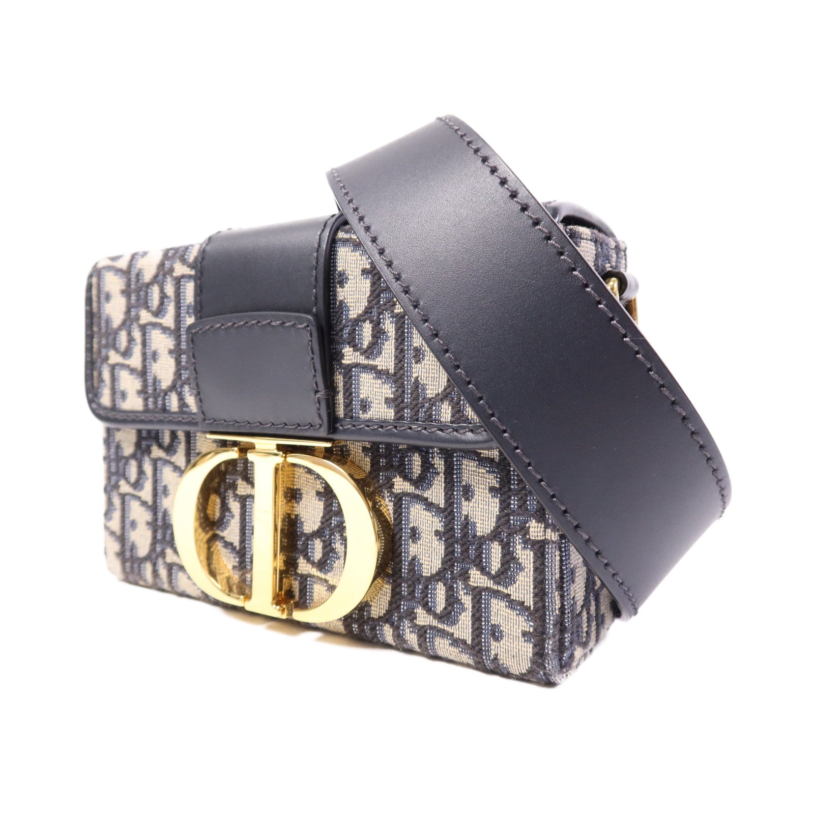 Dior 【激減優惠】帆布/皮革30 Montaigne金扣肩背袋袋