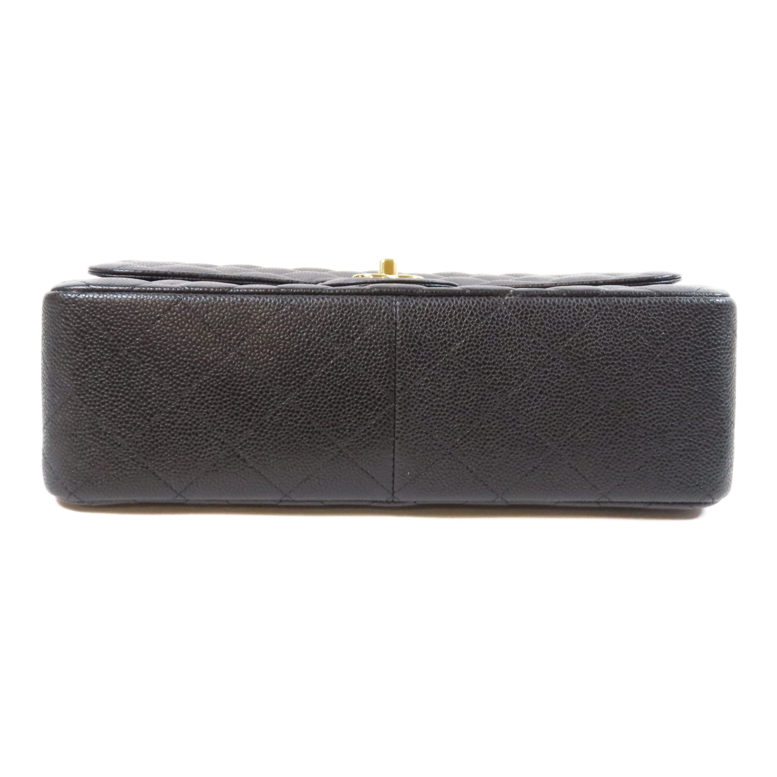 CHANEL 【清倉大減價】菱格Caviar皮革Classic Shoulder Bag金扣鏈帶肩背袋黑色
