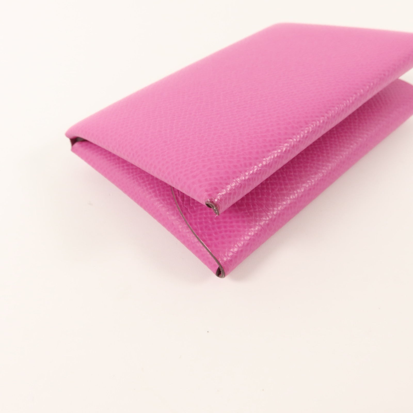 HERMES Epsom皮革Calvi Duo Compact Card Holder卡片套Magnolia
