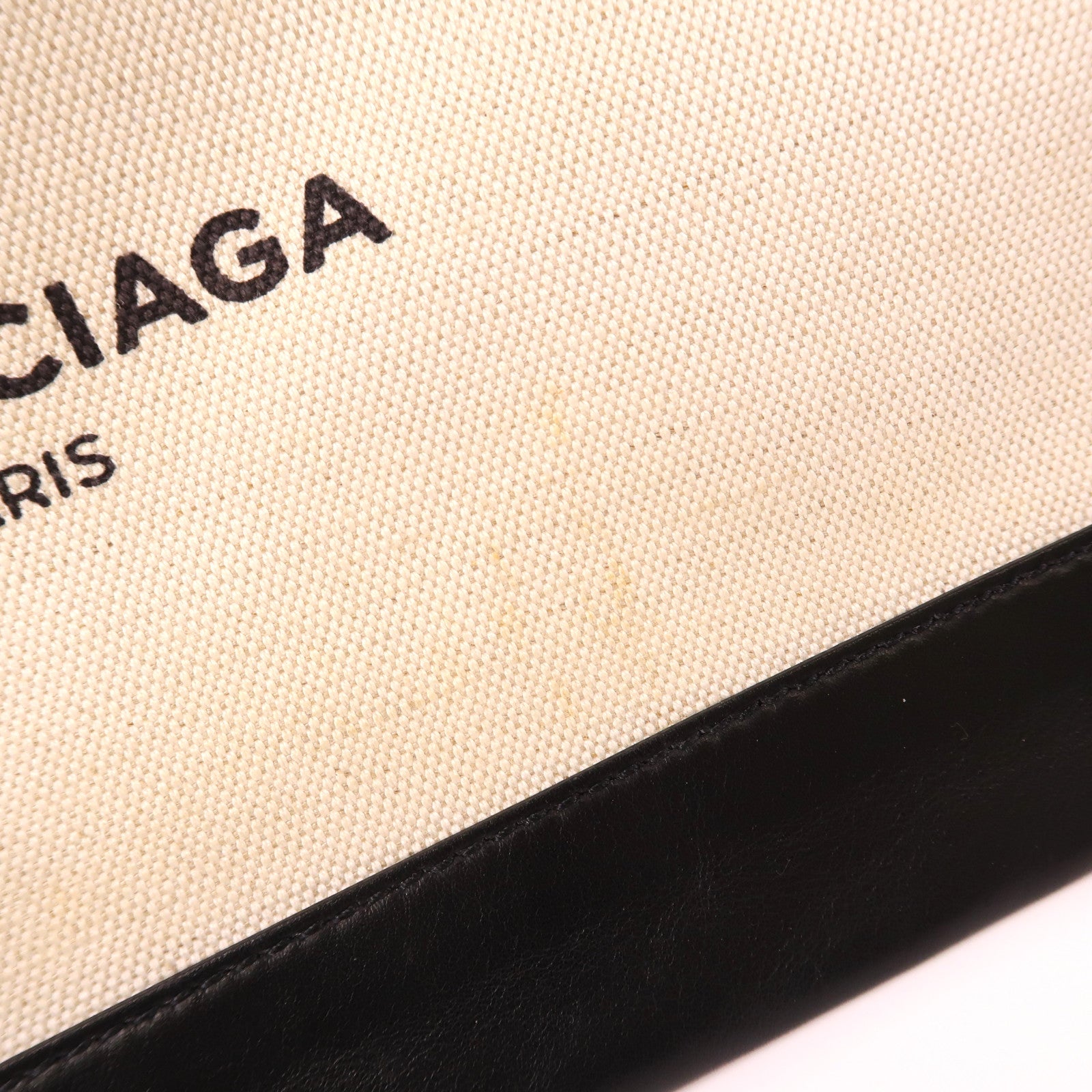 BALENCIAGA 帆布/皮革Pouch銀扣手拿包