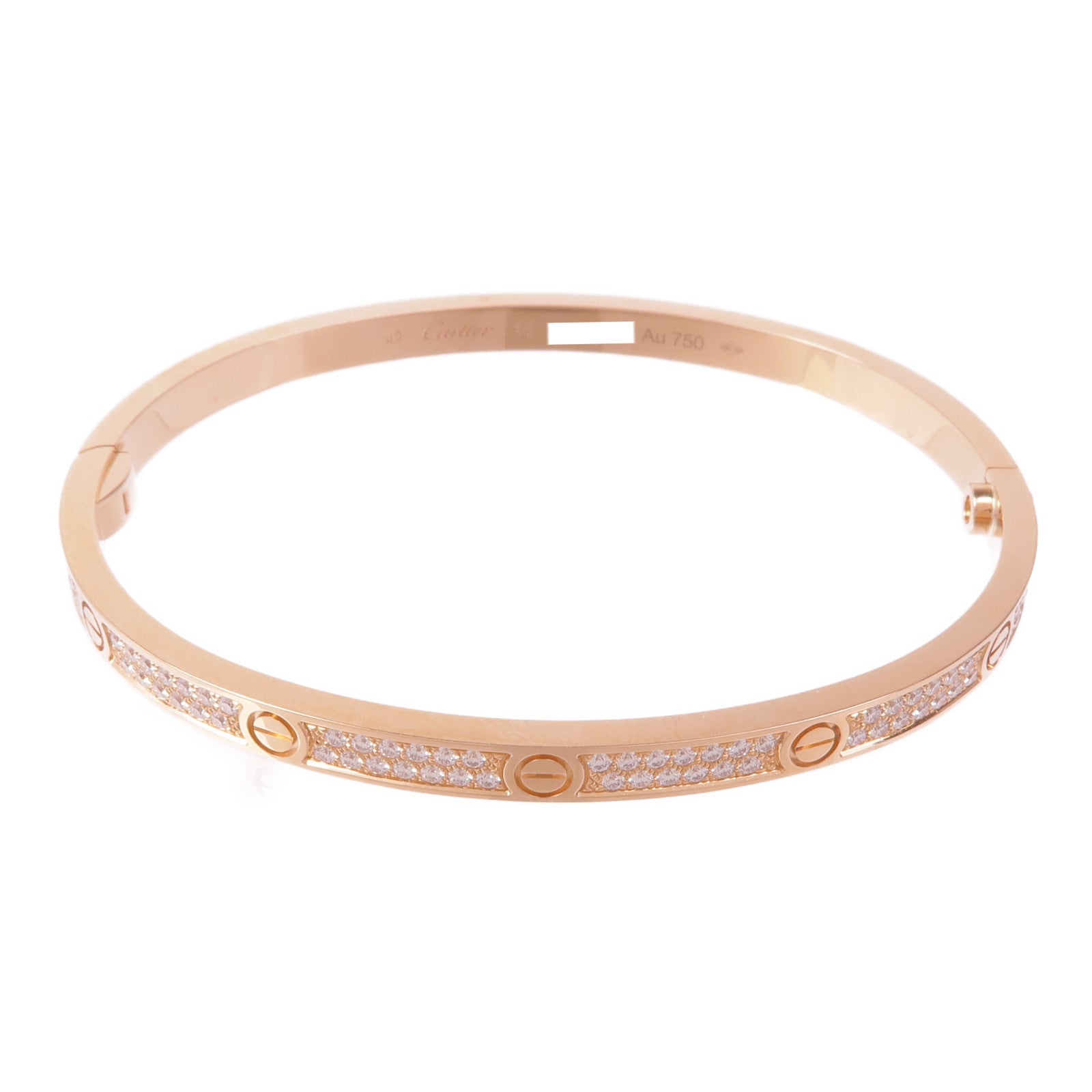 CARTIER 18K玫瑰金Love Bracelet鑽石手鏈Cartier#16
