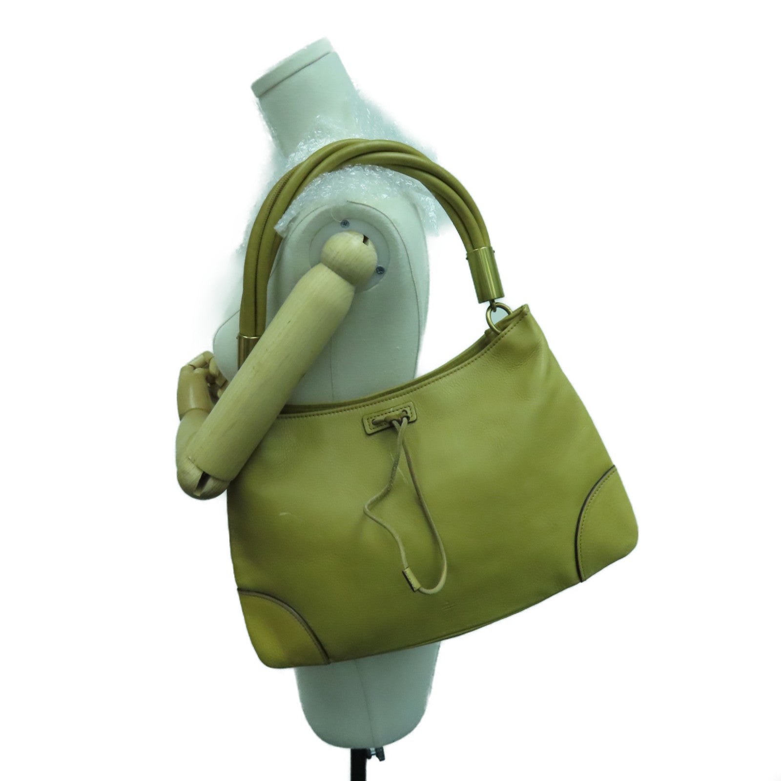 GUCCI 【清倉大減價】牛皮皮革Shoulder Bag金扣肩背袋啡色
