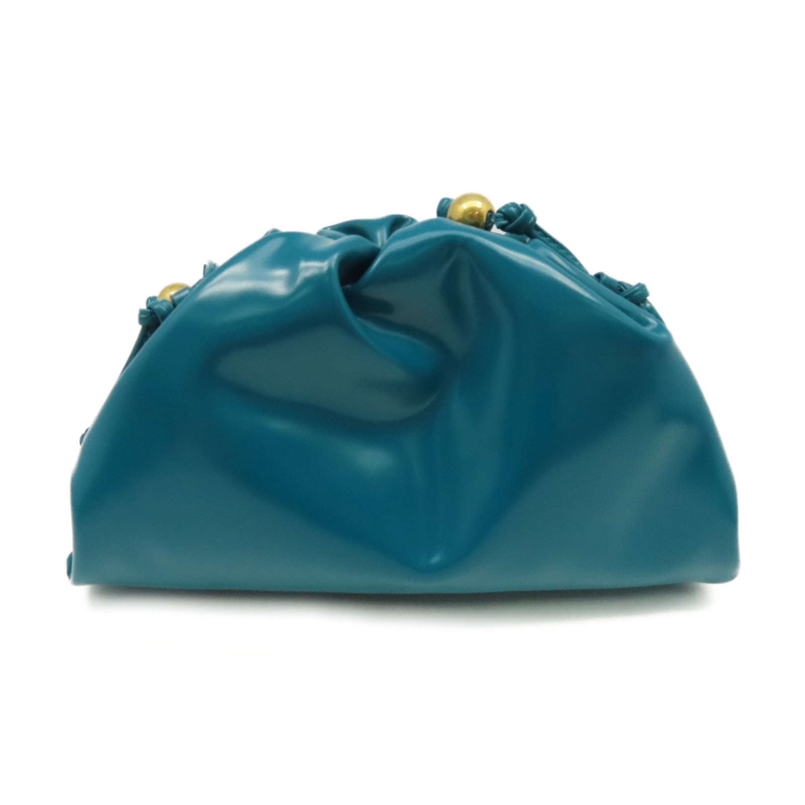 BOTTEGA VENETA **【激減優惠】漆皮皮革Mini Pouch Bag肩背袋湖水綠色