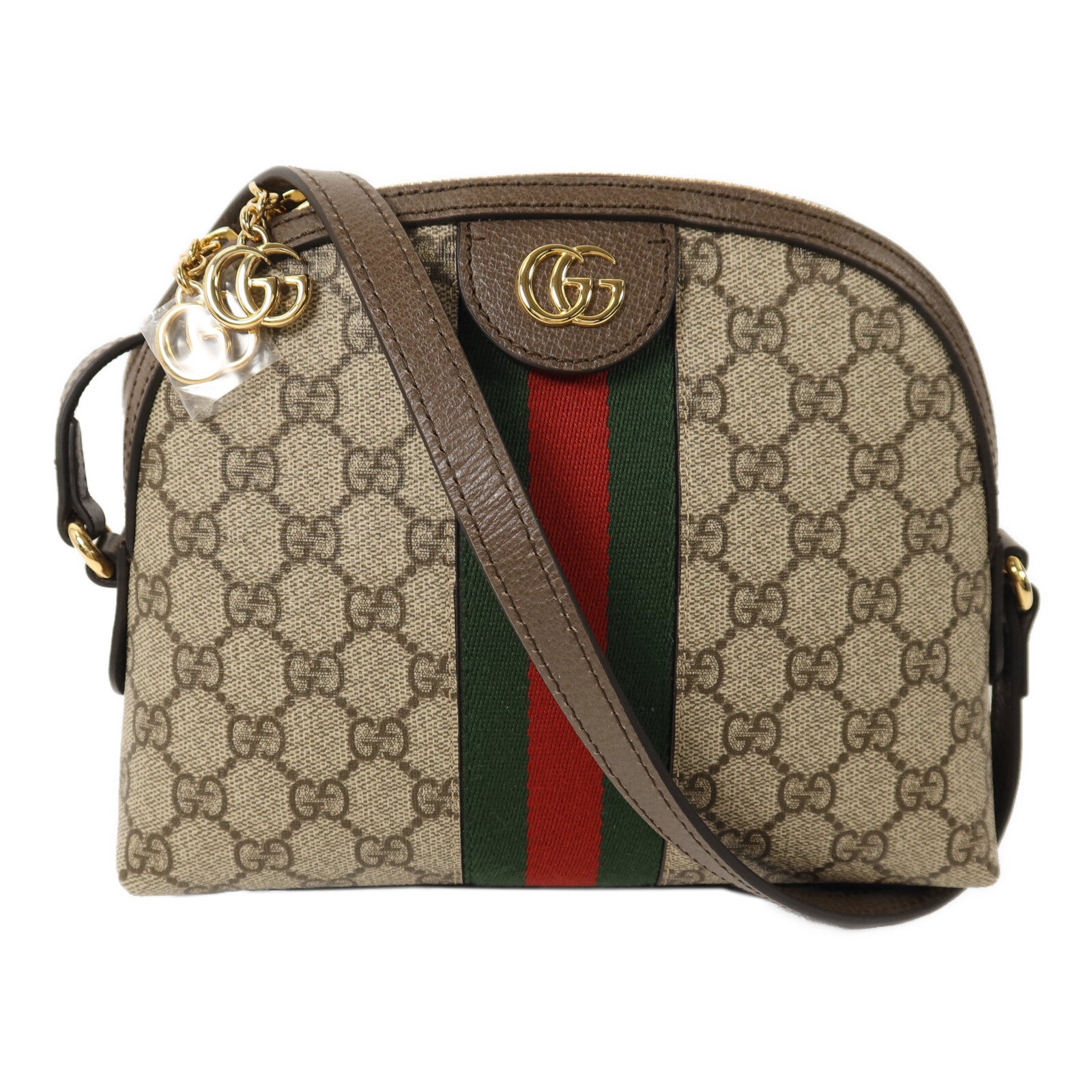 GUCCI 塗層帆布Ophidia GG金扣肩背袋