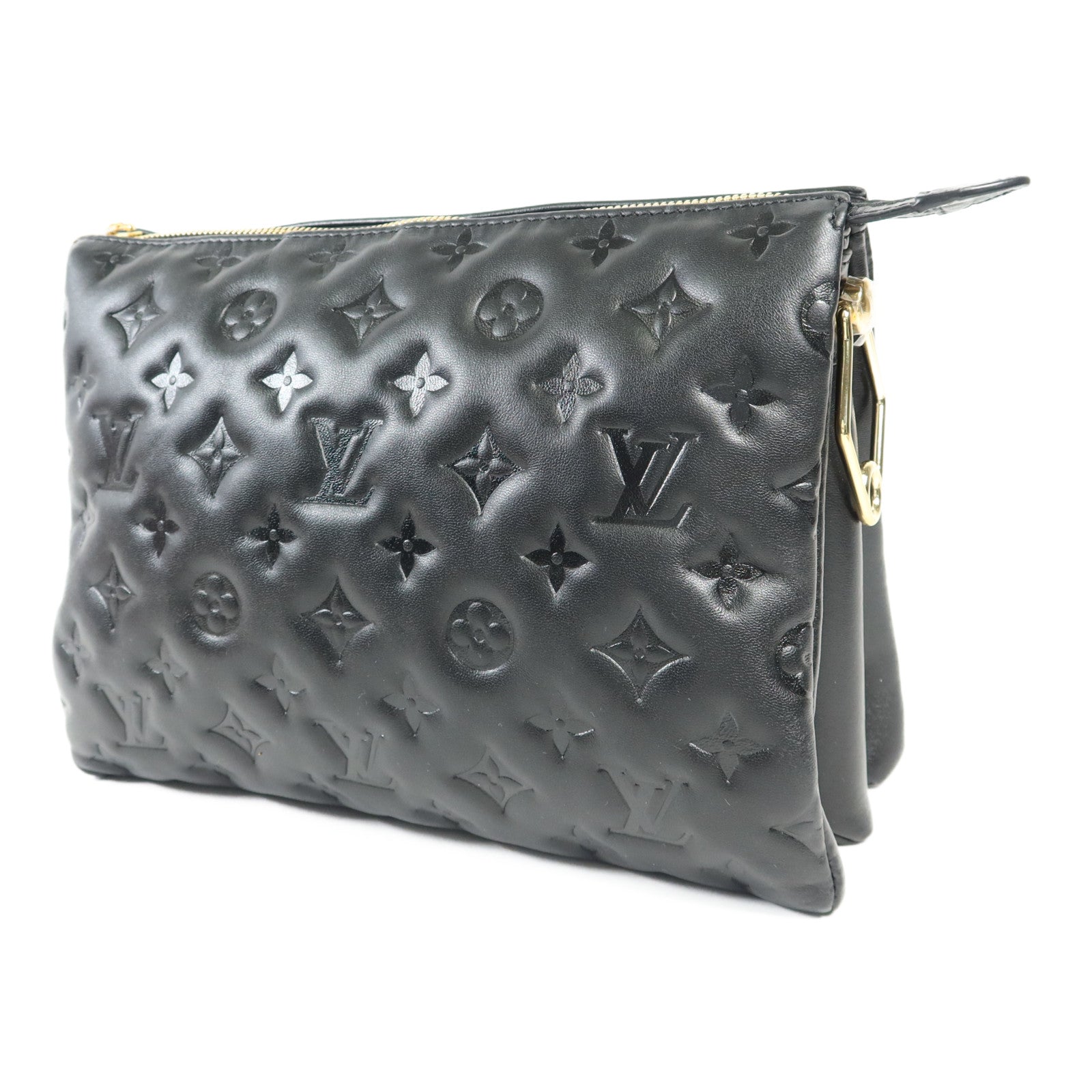 LOUIS VUITTON Monogram Embossed Coussin PM金扣手挽肩背兩用袋