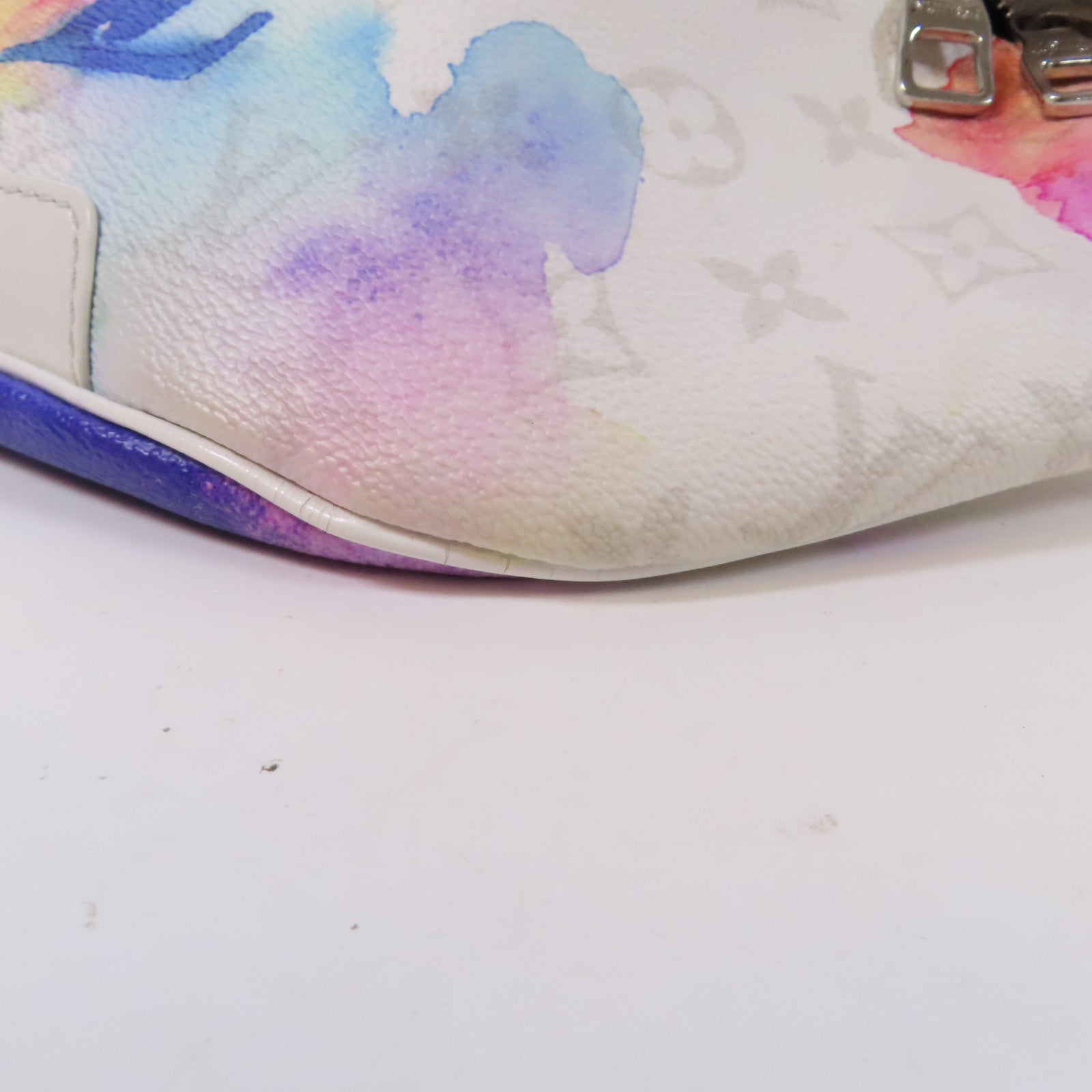 LOUIS VUITTON Monogram Water Color Discovery銀扣腰包白色/彩色