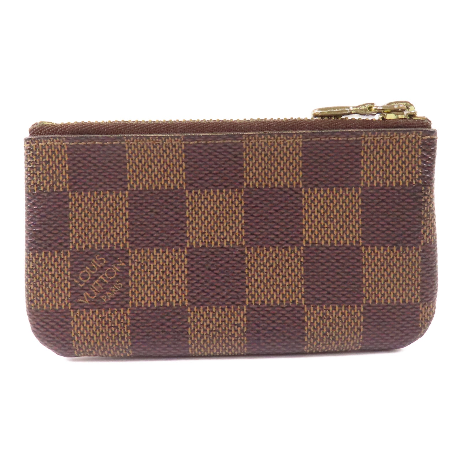 LOUIS VUITTON LV GHW Key Pouch Coin Case Purse N62658 Damier Brown