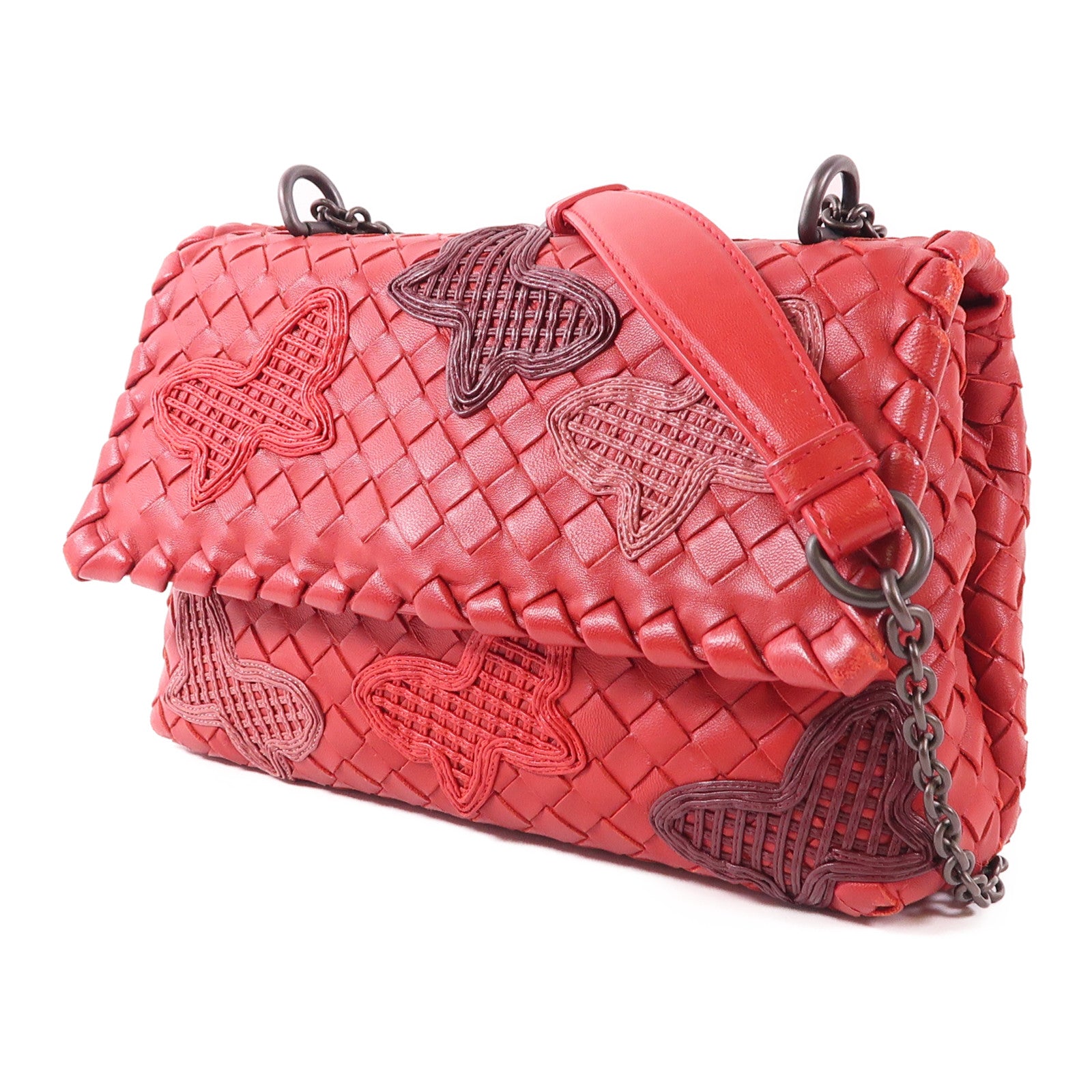 BOTTEGA VENETA 羊皮皮革Shoulder Bag鏈帶肩背袋