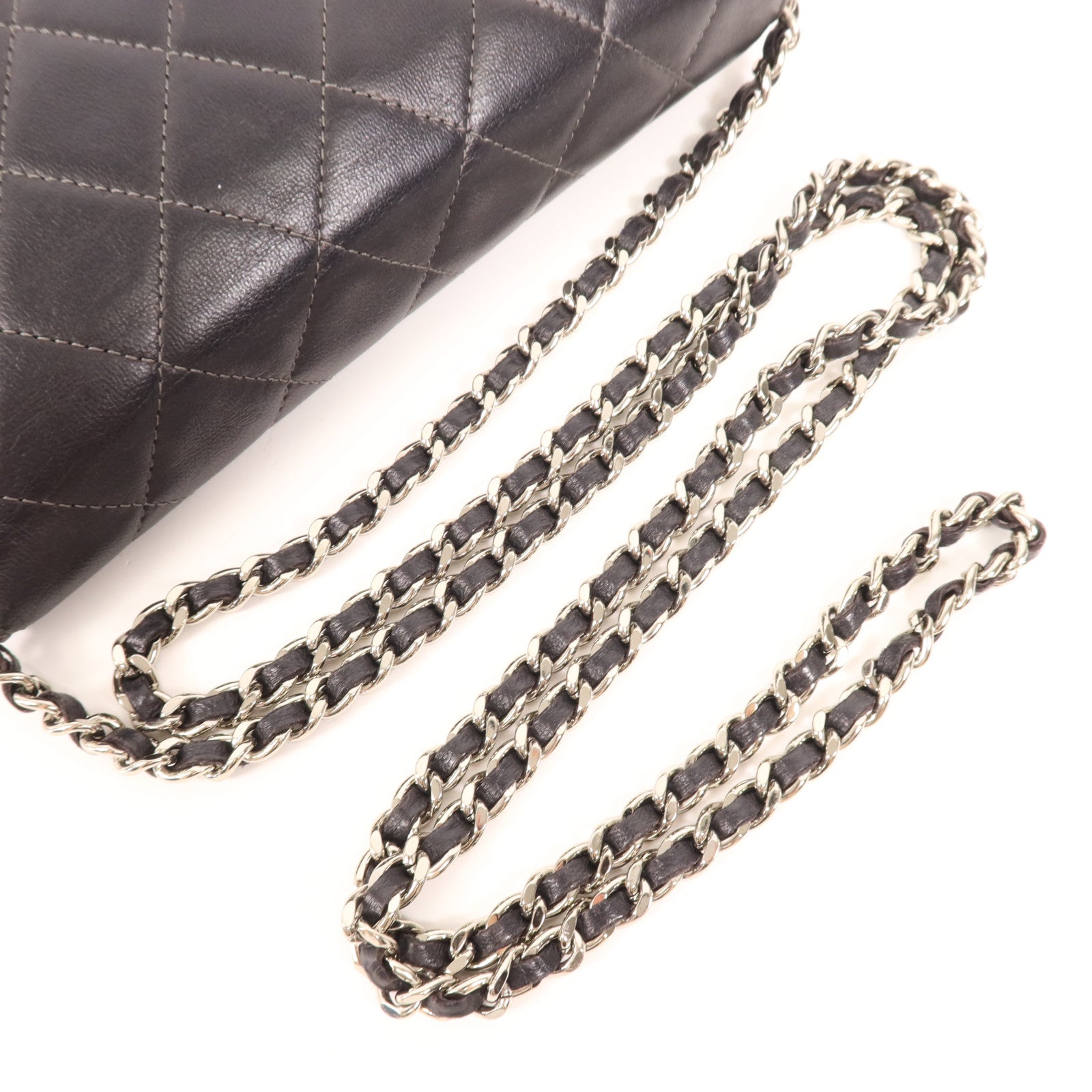 CHANEL 羊皮皮革WOC Wallet On Chain銀扣鏈帶肩背袋