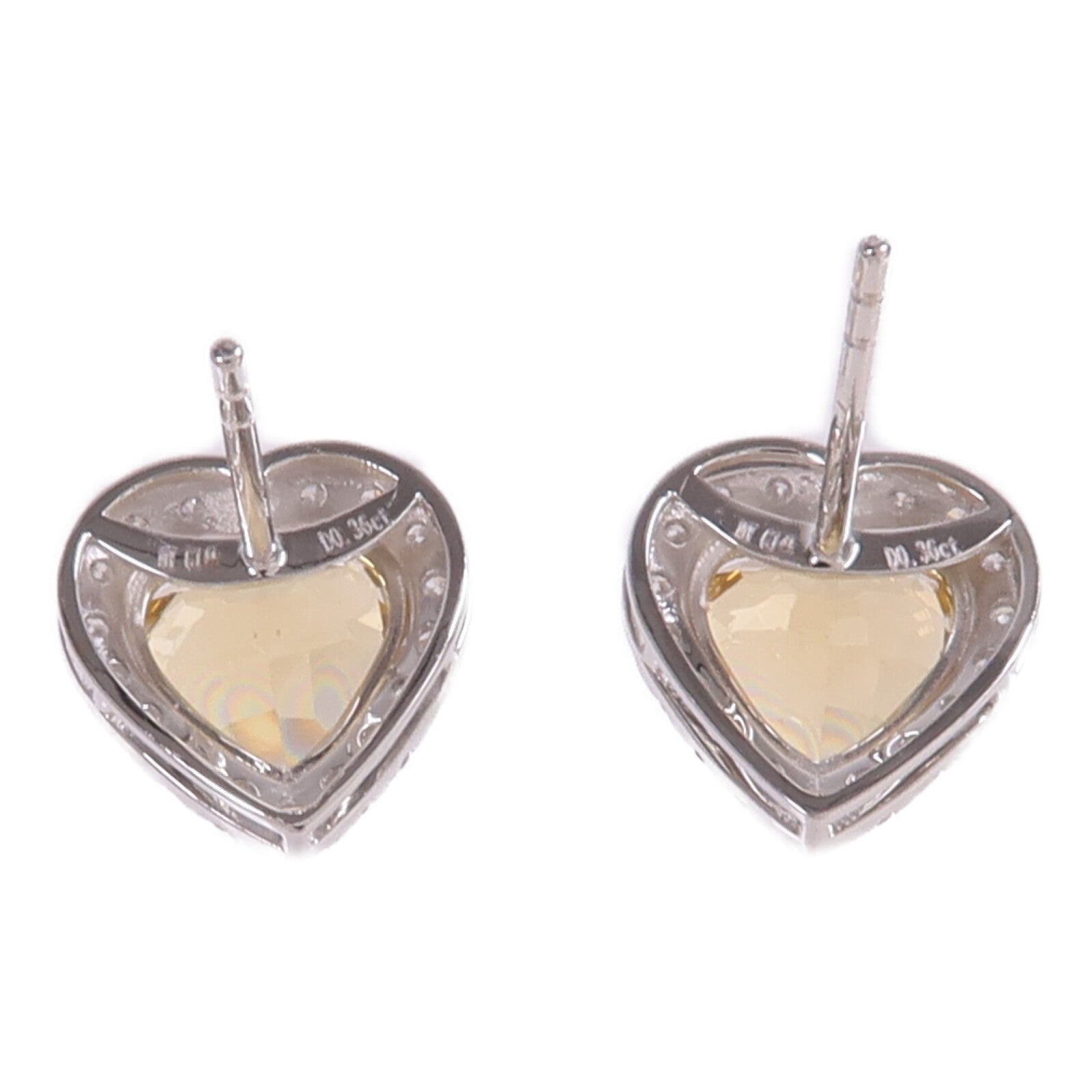 JEWELRY 【激減優惠】14K白金Crystal Diamond Earrings水晶/鑽石耳環