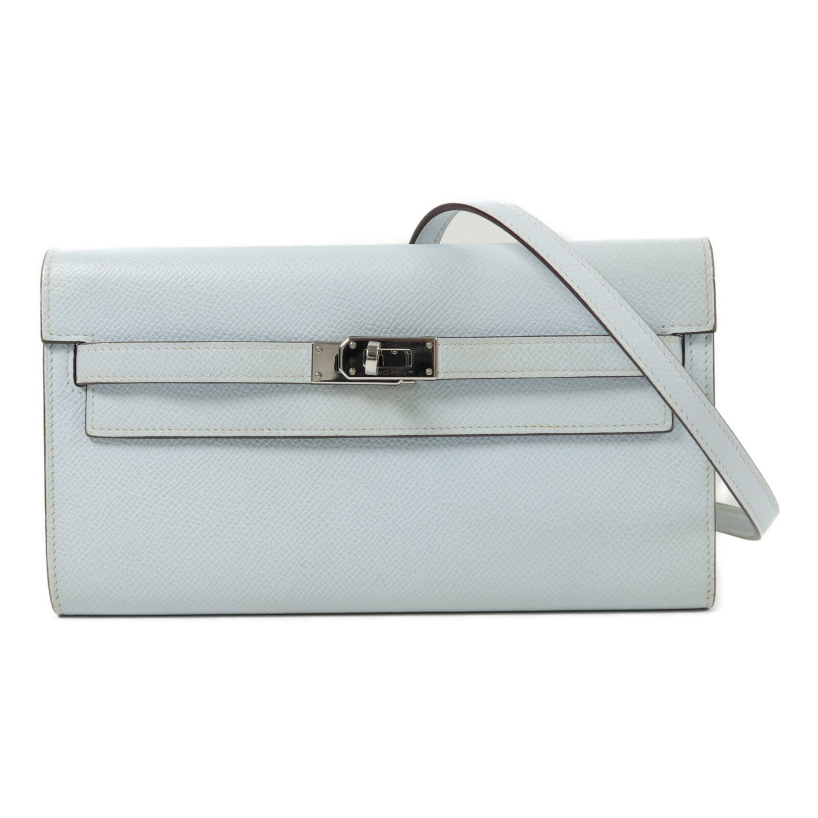 HERMES Epsom皮革Kelly To Go肩背袋Bleu Brume