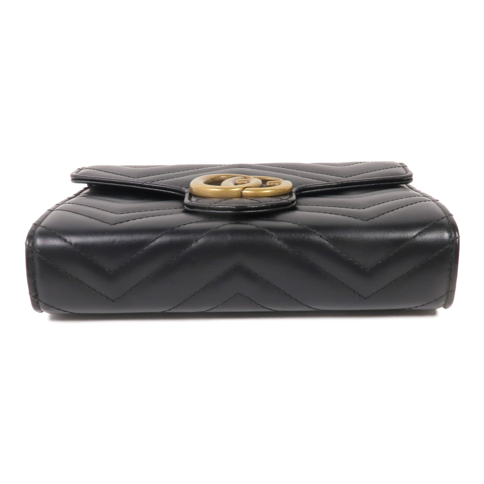 GUCCI 牛皮皮革GG Marmont Chain Wallet金扣鏈帶肩背袋