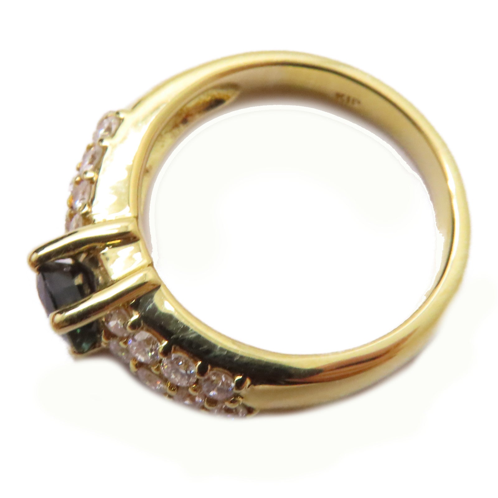 JEWELRY 18K黃金Sapphire Diamond Ring 0.96ct藍寶石/0.78ct鑽石戒指US#6.5