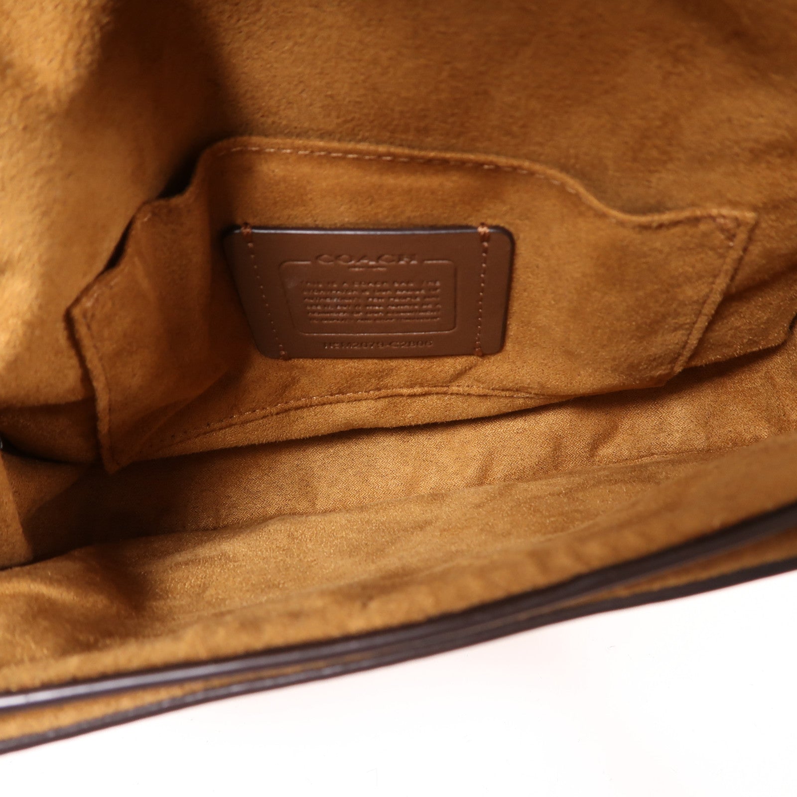 COACH 塗層帆布Georgie Saddle Bag金扣肩背袋