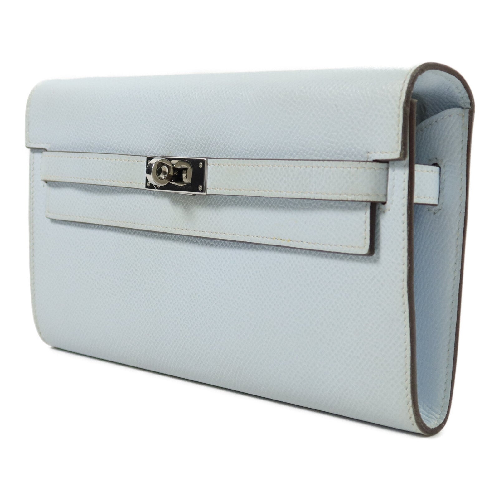 HERMES Epsom皮革Kelly To Go肩背袋Bleu Brume