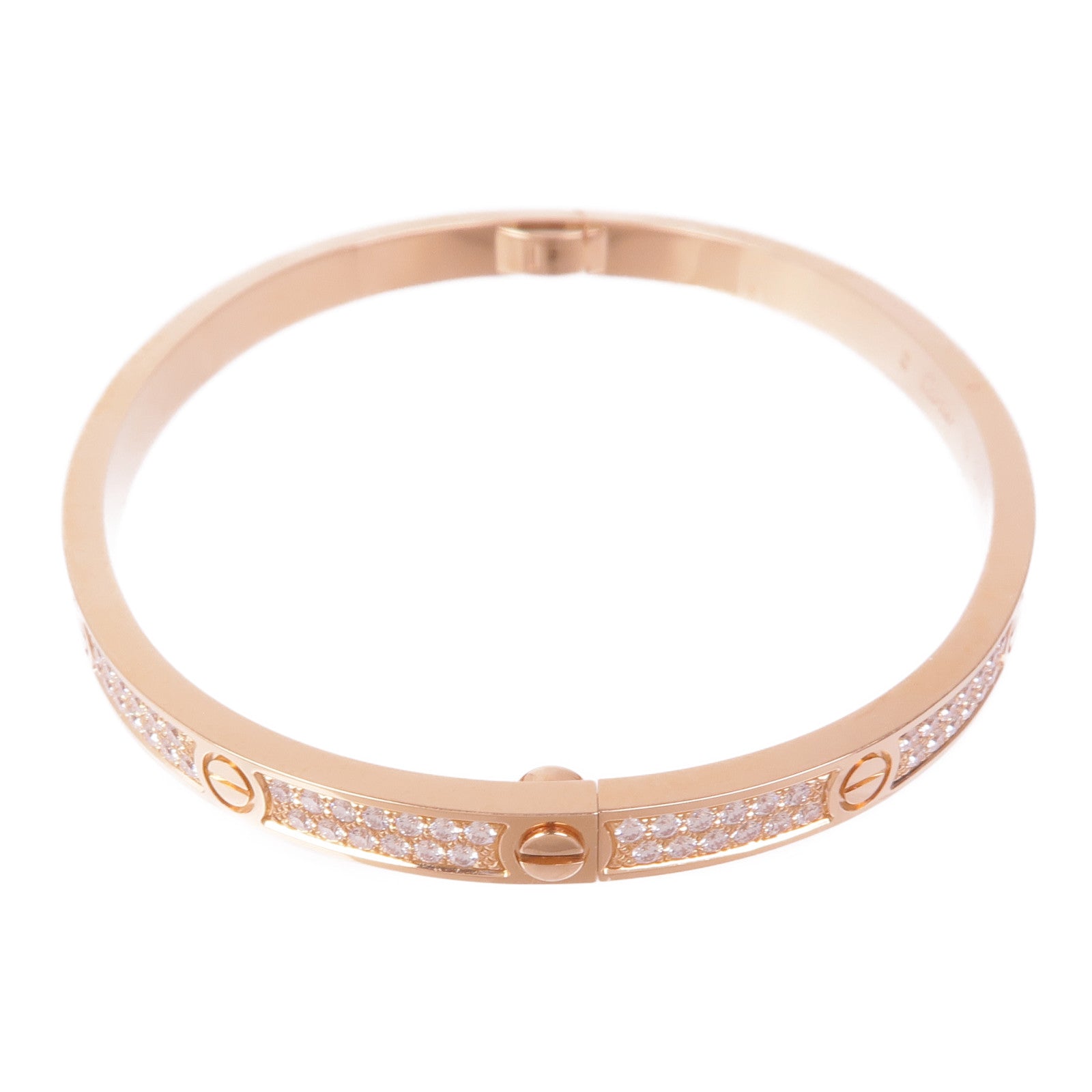 CARTIER 18K玫瑰金Love Bracelet鑽石手鏈Cartier#16