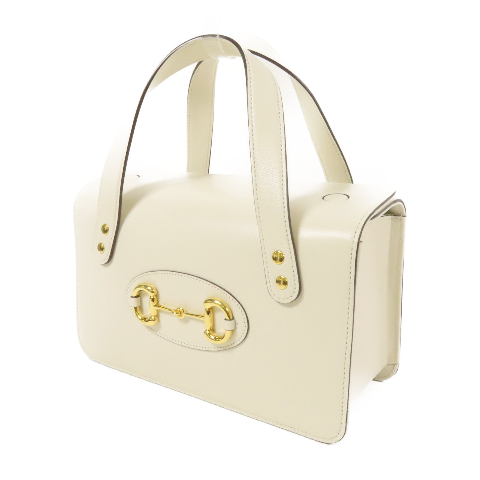 GUCCI 牛皮皮革1955 Horsebit Boston Bag金扣手挽袋