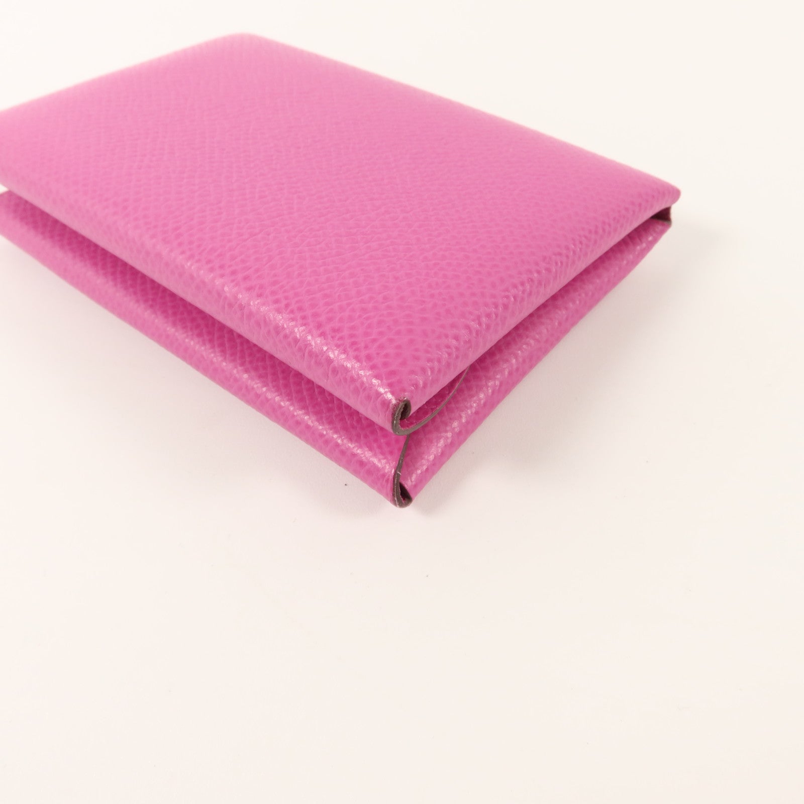 HERMES Epsom皮革Calvi Duo Compact Card Holder卡片套Magnolia