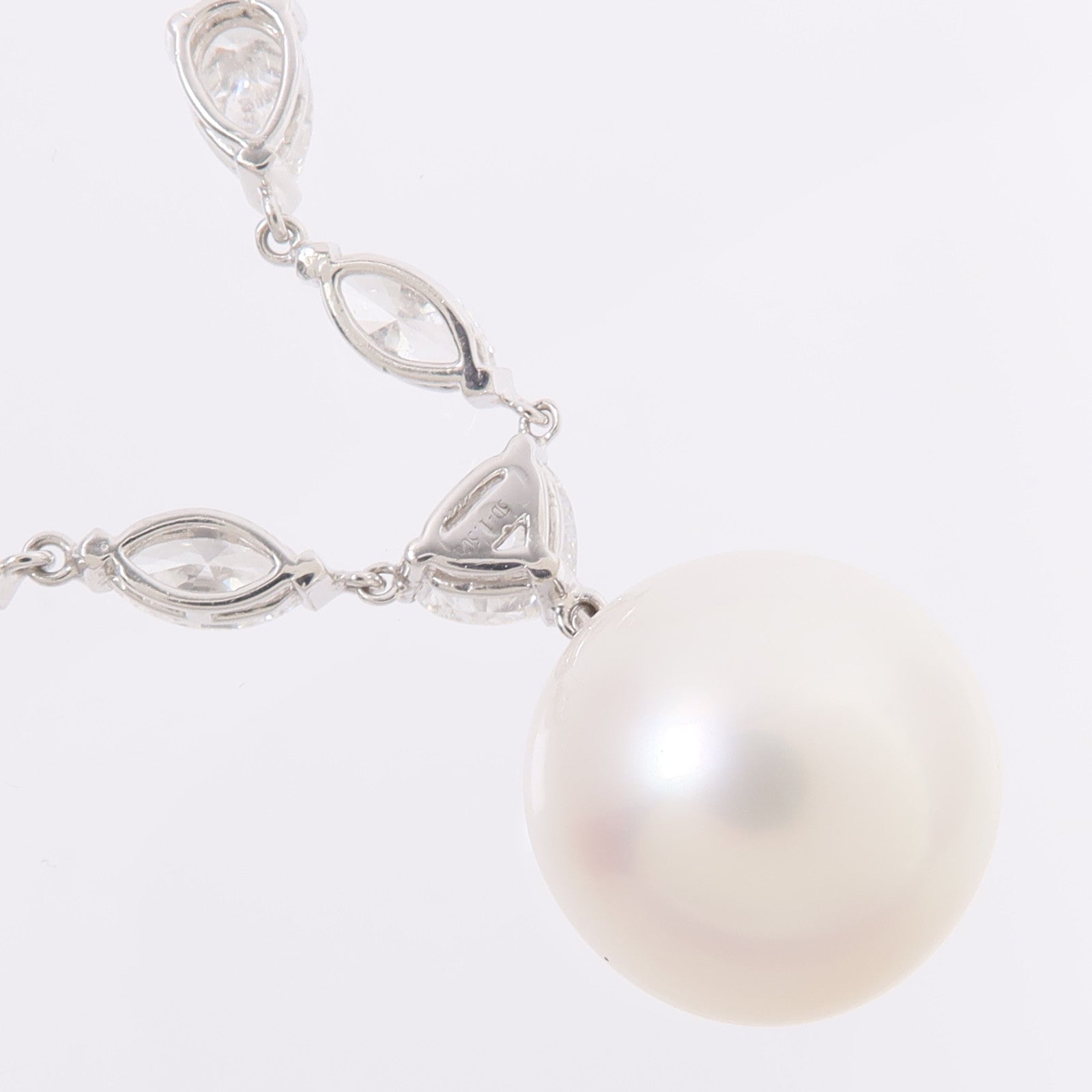 JEWELRY 18K白金Pearl Necklace珍珠/鑽石項鍊