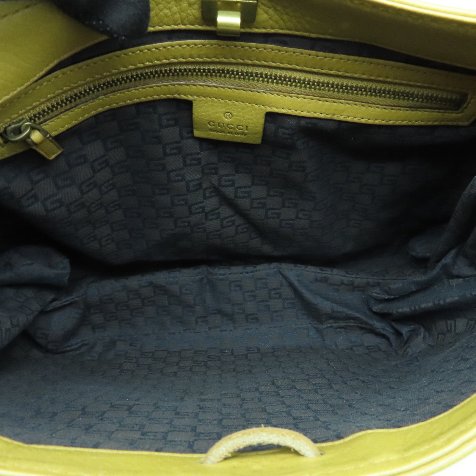 GUCCI 【清倉大減價】牛皮皮革Shoulder Bag金扣肩背袋啡色