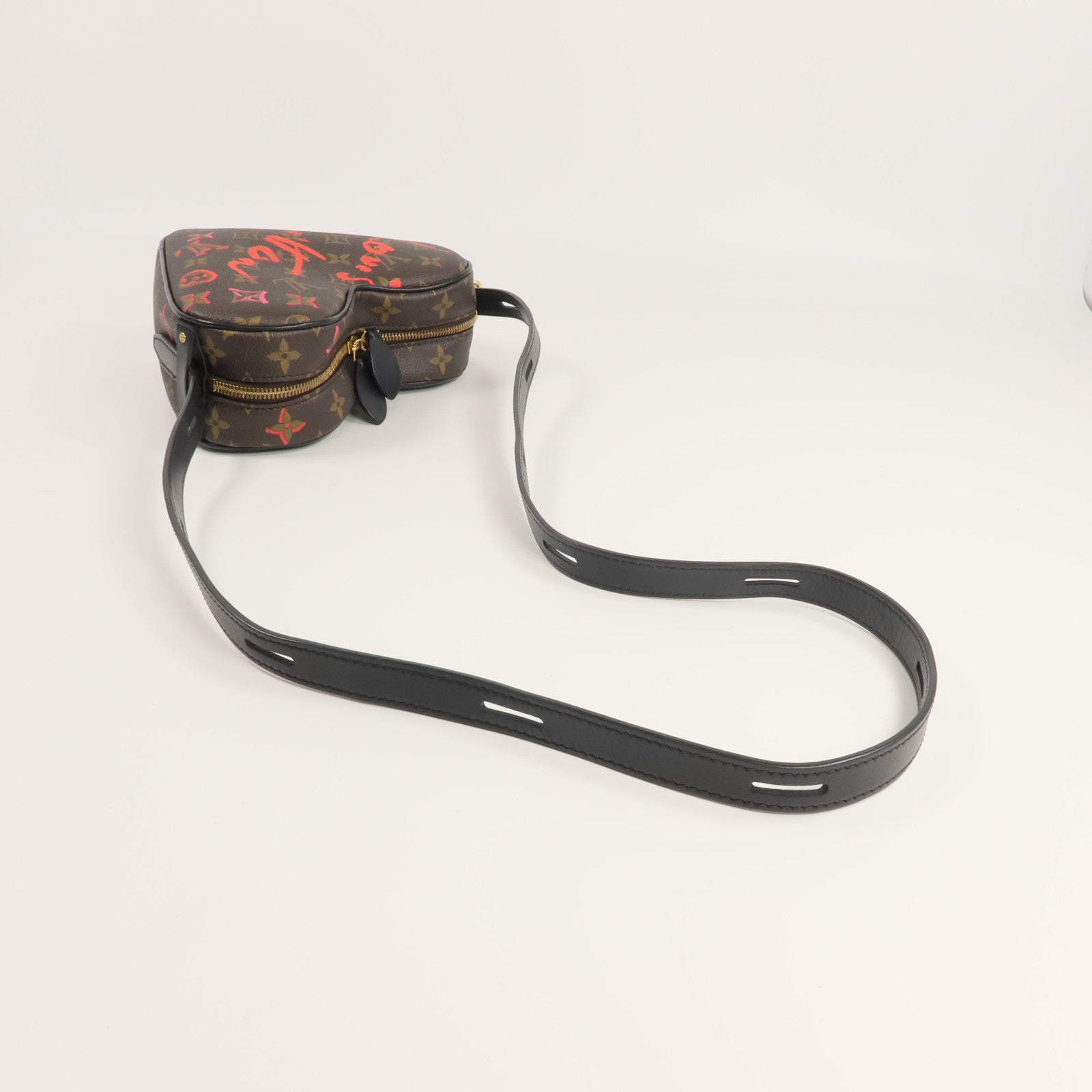 LOUIS VUITTON Monogram Sac Coeur Fall In Love金扣肩背袋棕色