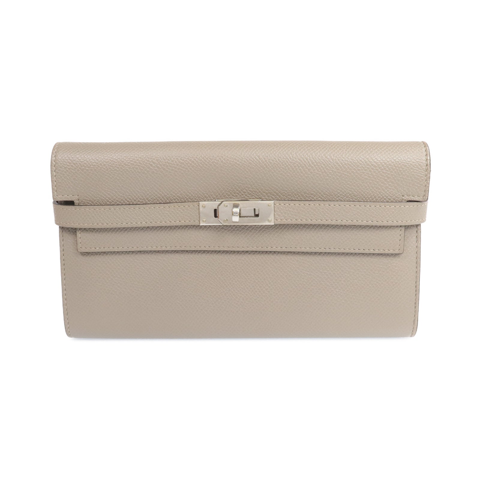 HERMES Epsom皮革Kelly Wallet金扣長錢包