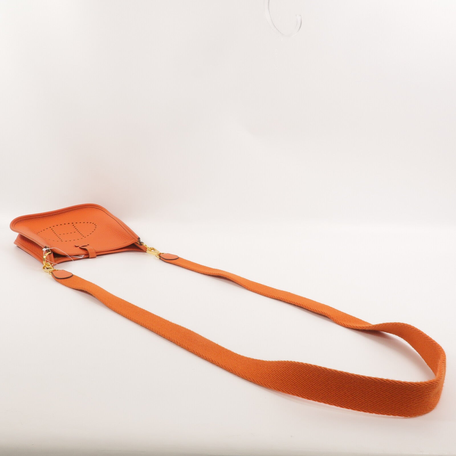 HERMES Clemence皮革Evelyne TPM肩背袋Orange