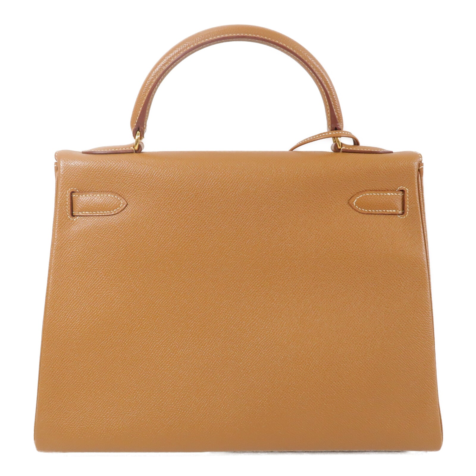 HERMES Epsom皮革Kelly 32手挽肩背兩用袋Gold