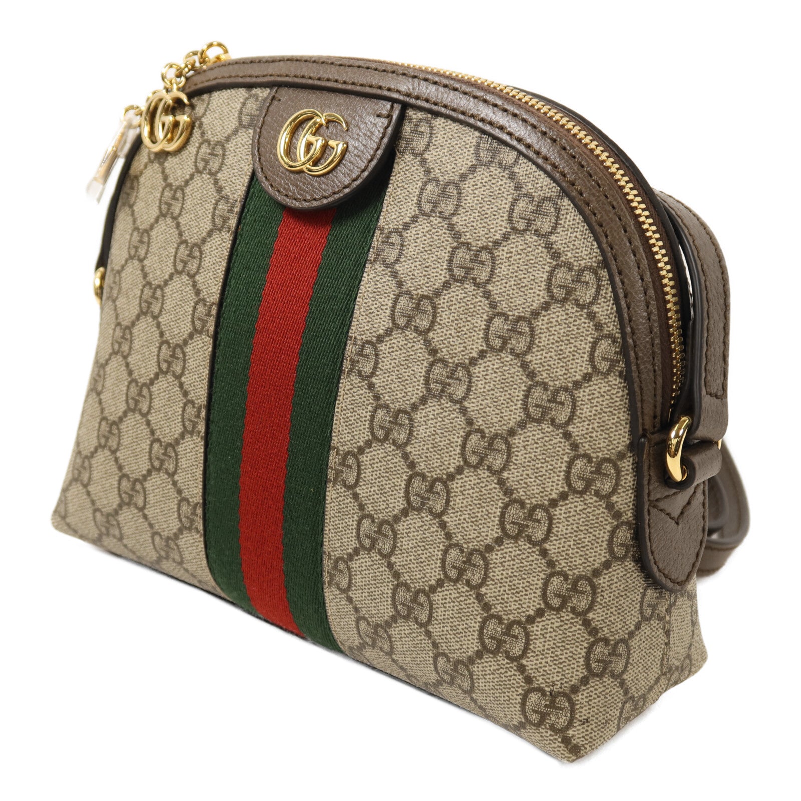 GUCCI 塗層帆布Ophidia GG金扣肩背袋