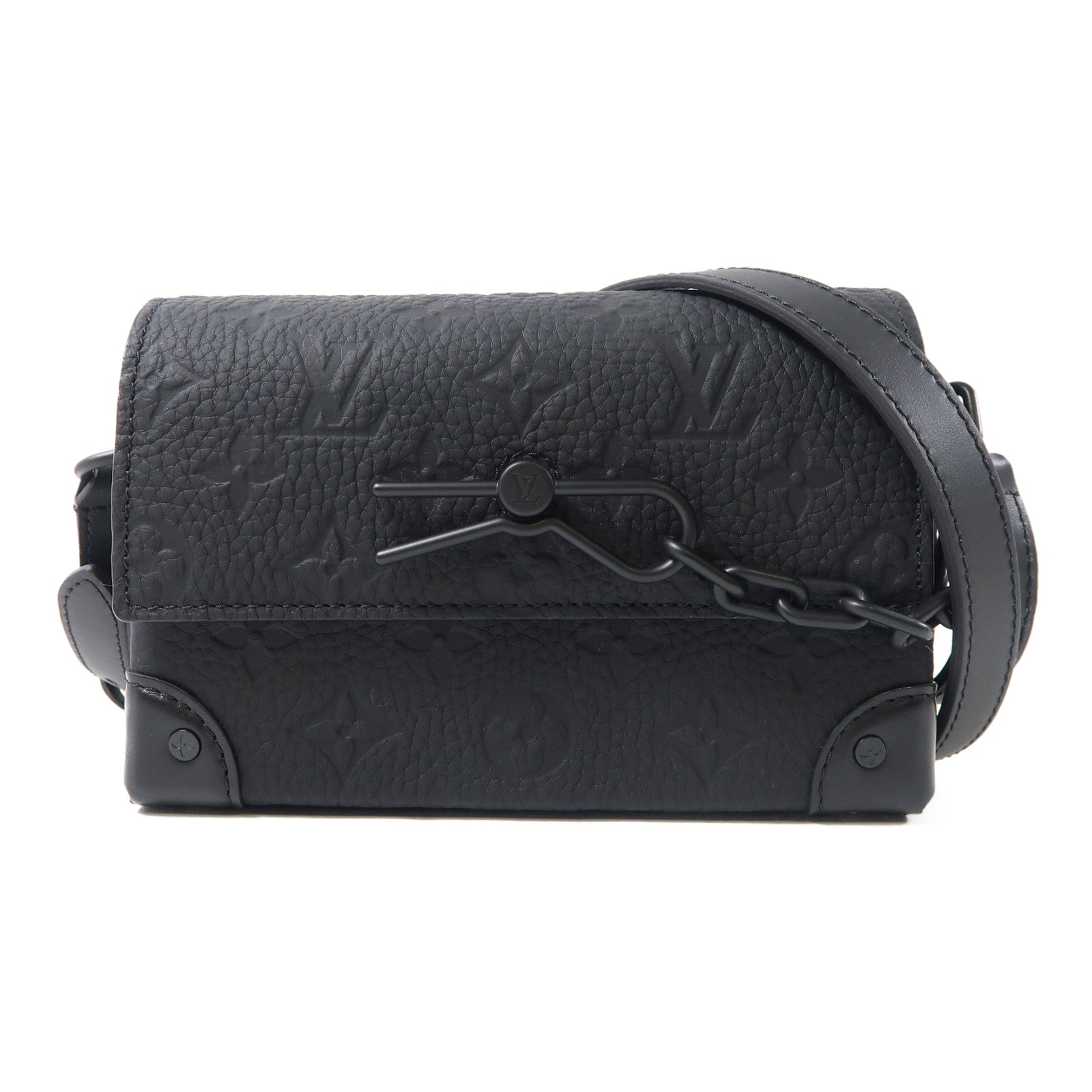 LOUIS VUITTON Taurillon Leather Steamer Wearable Wallet肩背袋黑色