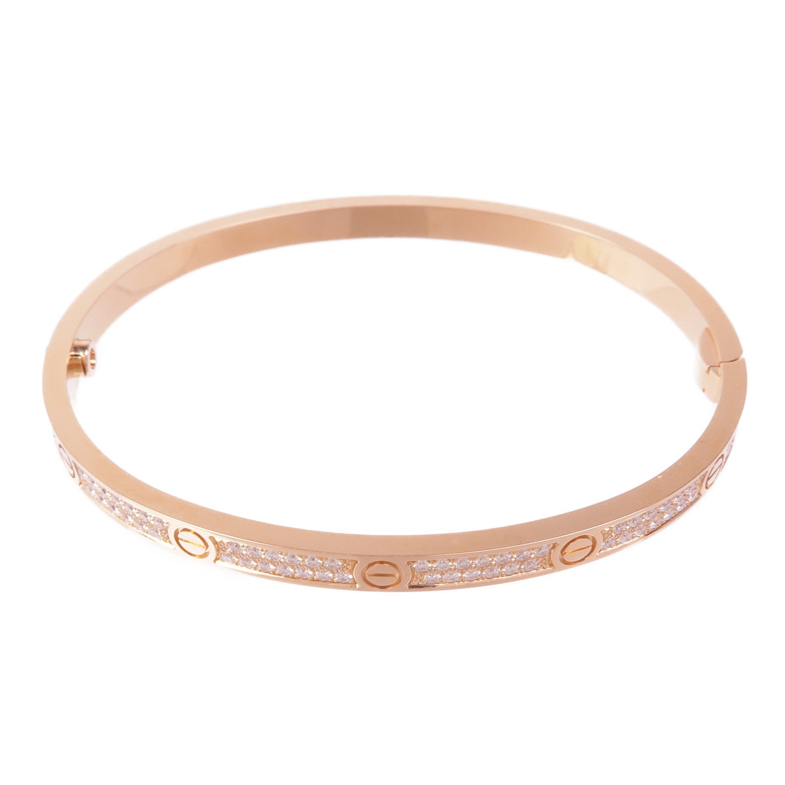 CARTIER 18K玫瑰金Love Bracelet鑽石手鏈Cartier#16