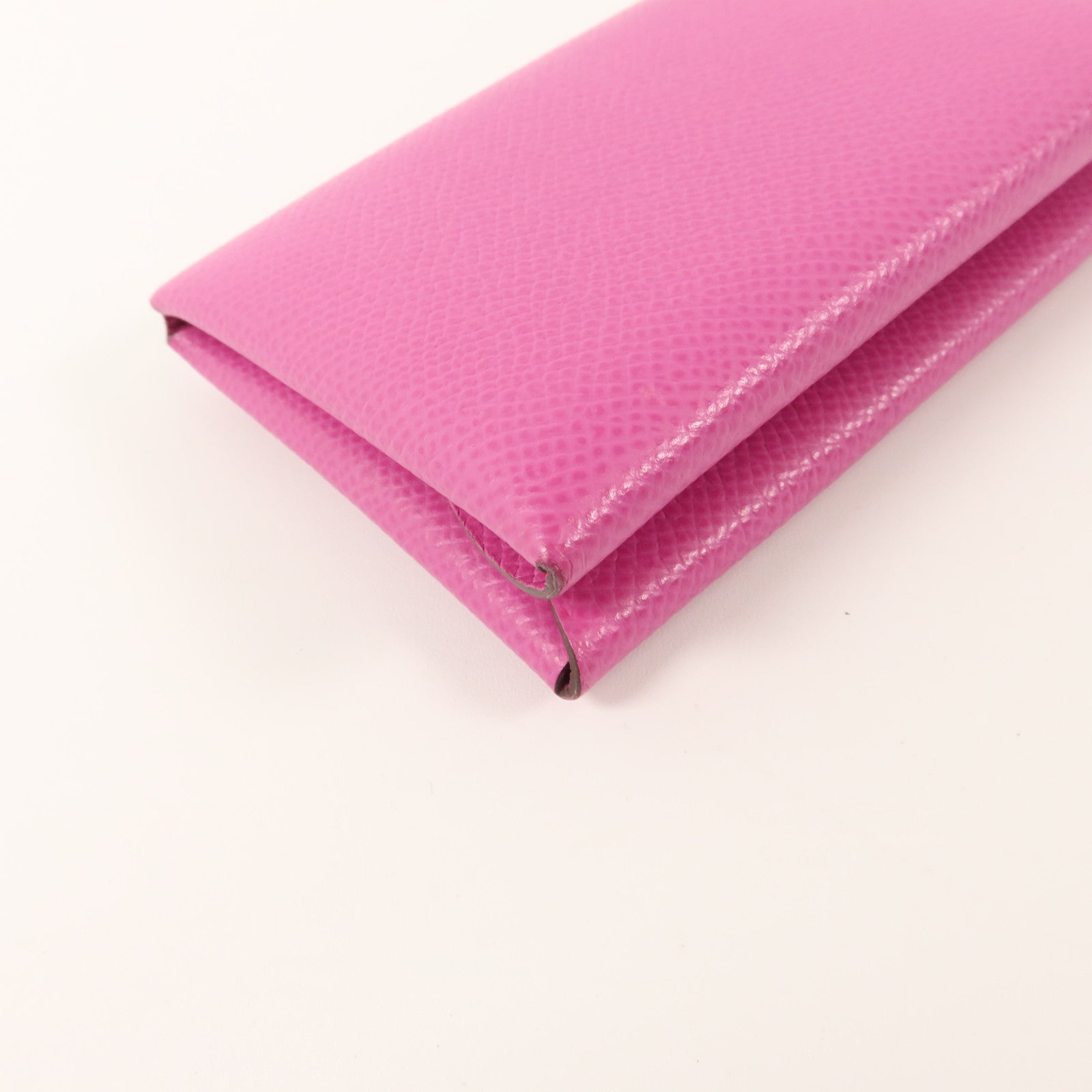 HERMES Epsom皮革Calvi Duo Compact Card Holder卡片套Magnolia