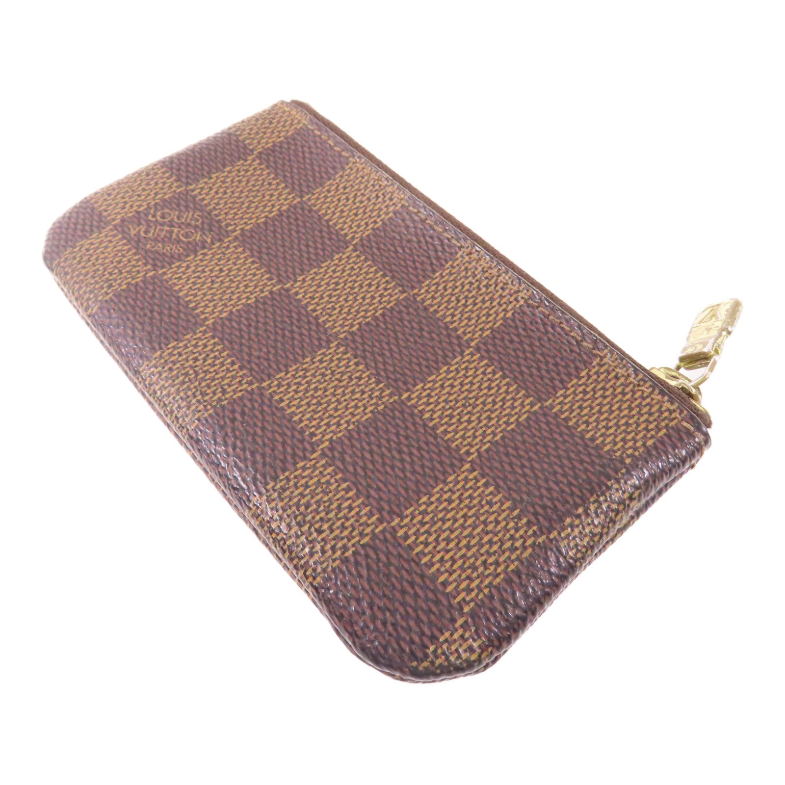 LOUIS VUITTON LV GHW Key Pouch Coin Case Purse N62658 Damier Brown