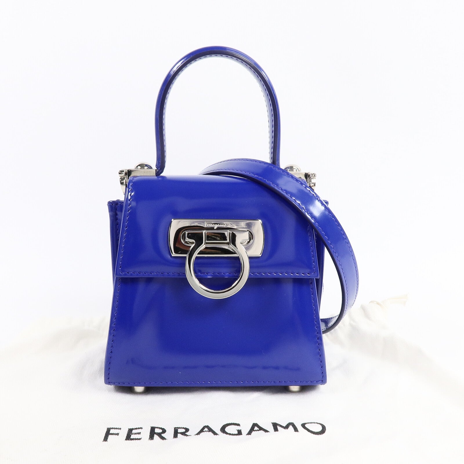 Salvatore Ferragamo 牛皮皮革2 Way Shoulder Bag手挽肩背兩用袋