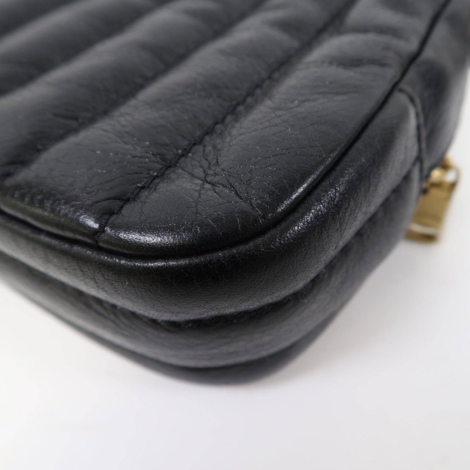 COACH 牛皮皮革Shoulder Bag金扣肩背袋黑色