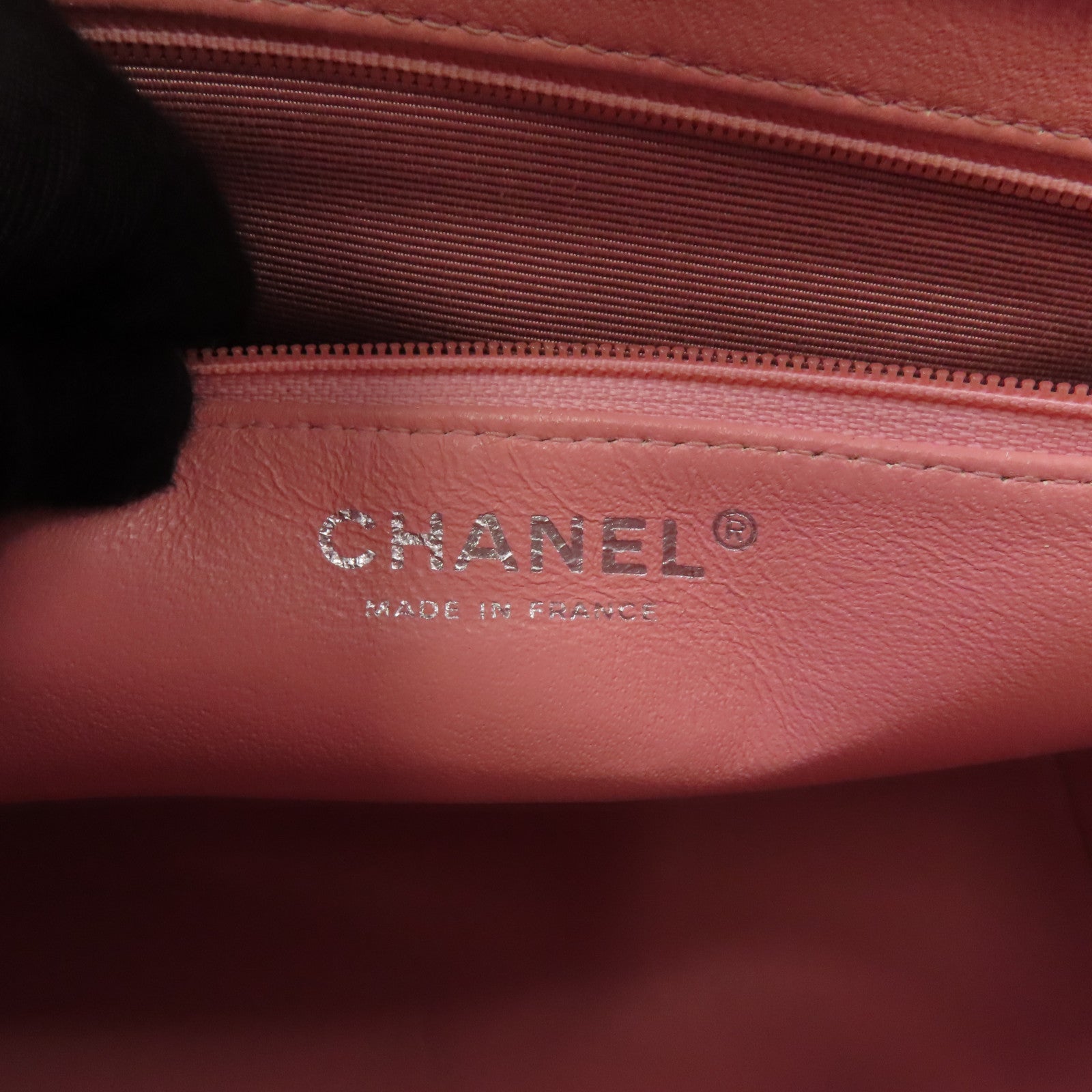CHANEL 菱格Caviar皮革Tote Bag金扣手挽袋粉紅色