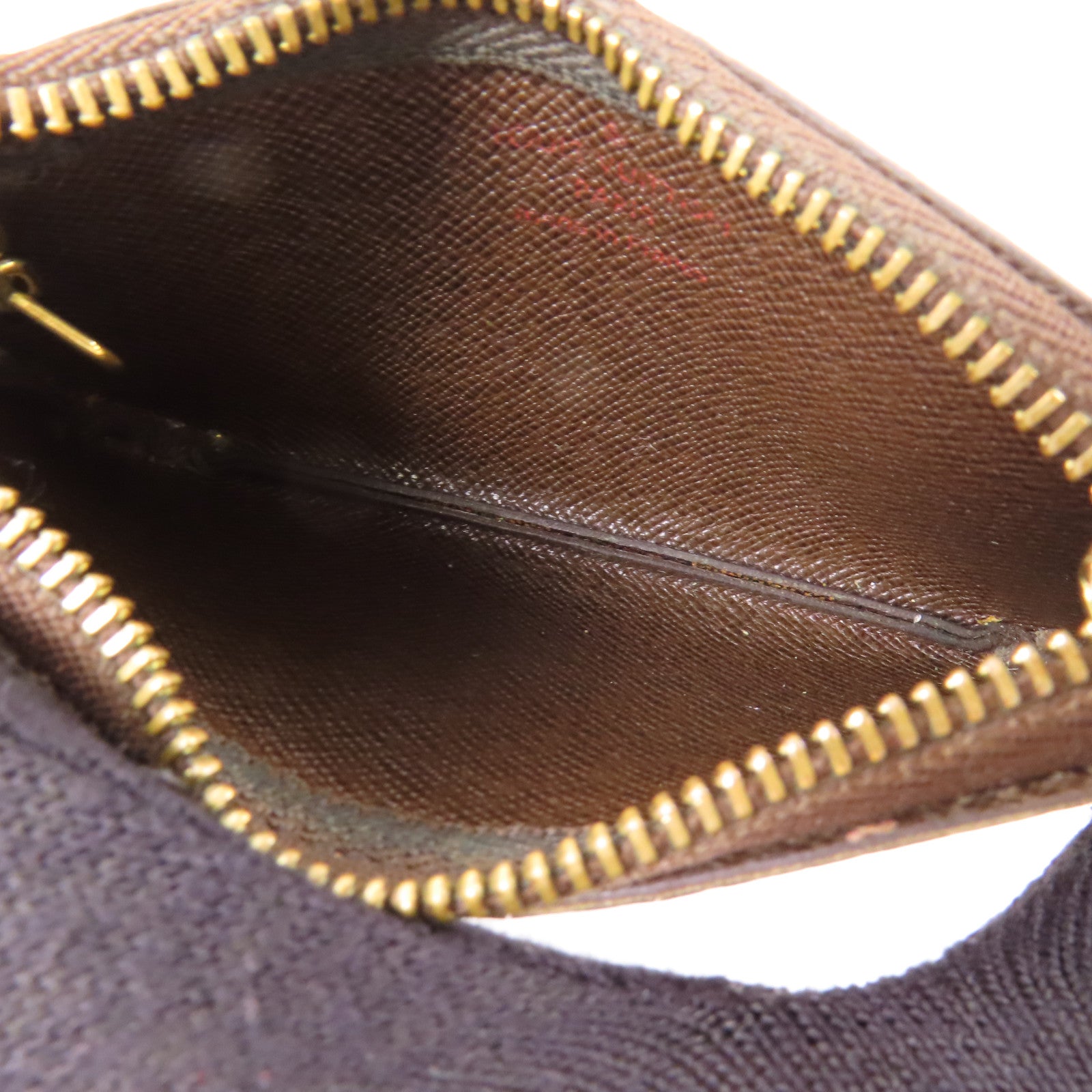 LOUIS VUITTON LV GHW Key Pouch Coin Case Purse N62658 Damier Brown