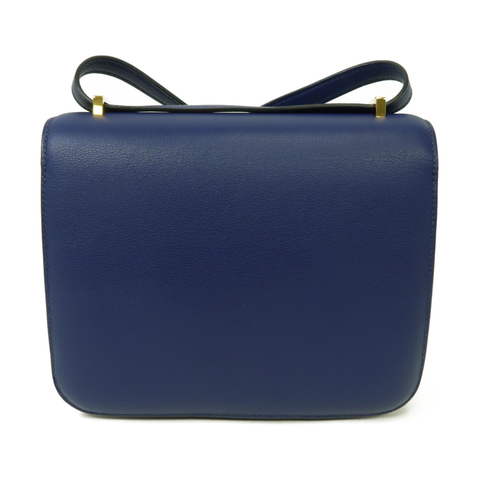 HERMES 【激減優惠】Swift皮革Constance Mini金扣肩背袋Bleu Saphir/藍寶石色