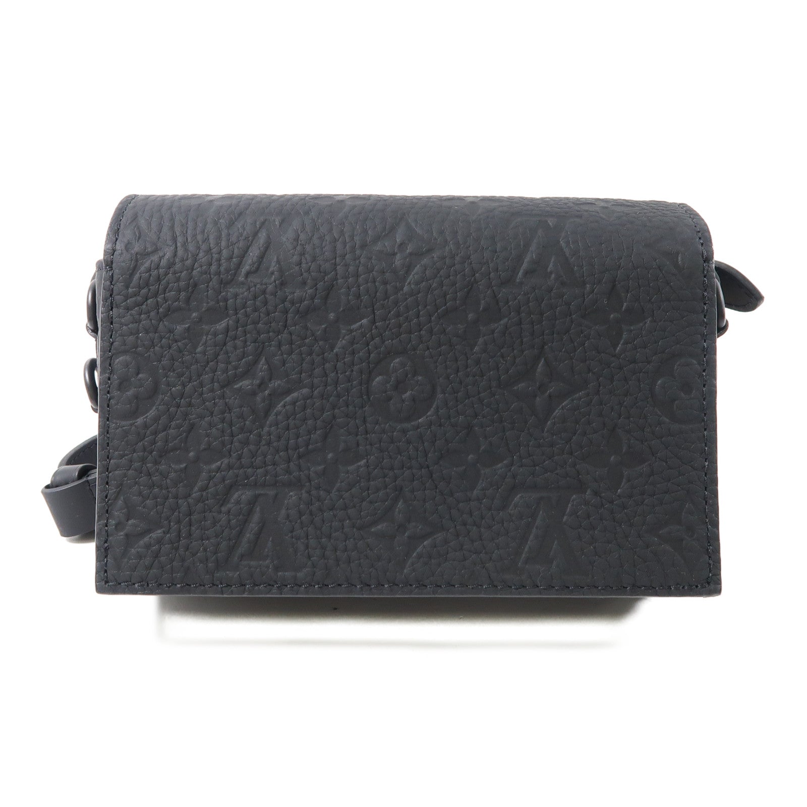 LOUIS VUITTON Taurillon Leather Steamer Wearable Wallet肩背袋黑色