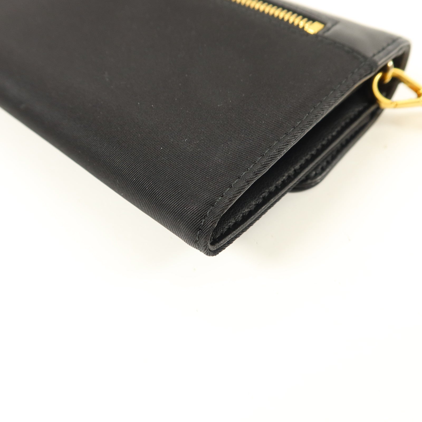 PRADA 牛皮皮革/尼龍Pouch Wallet錢包