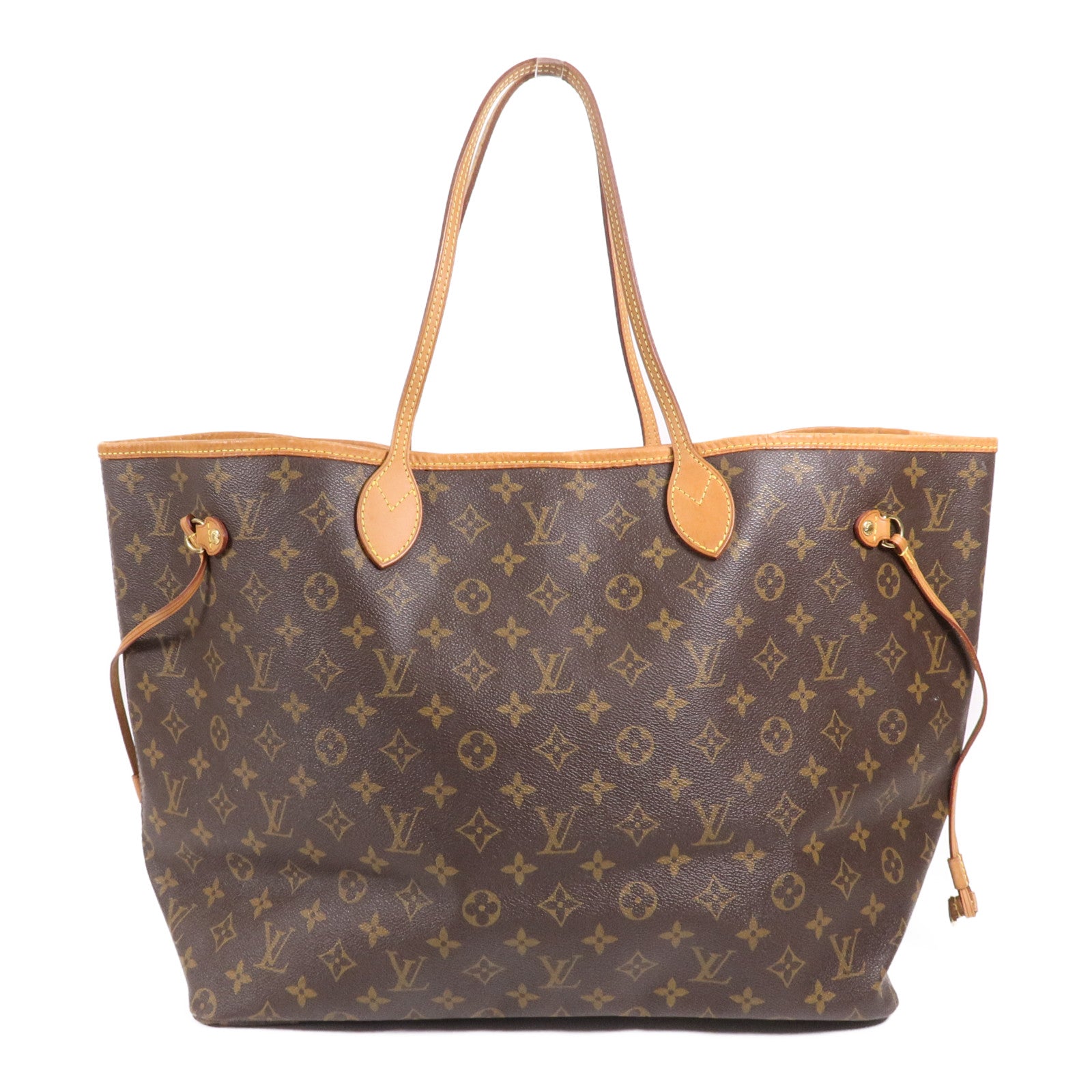 LOUIS VUITTON Monogram Neverfull GM金扣手挽袋