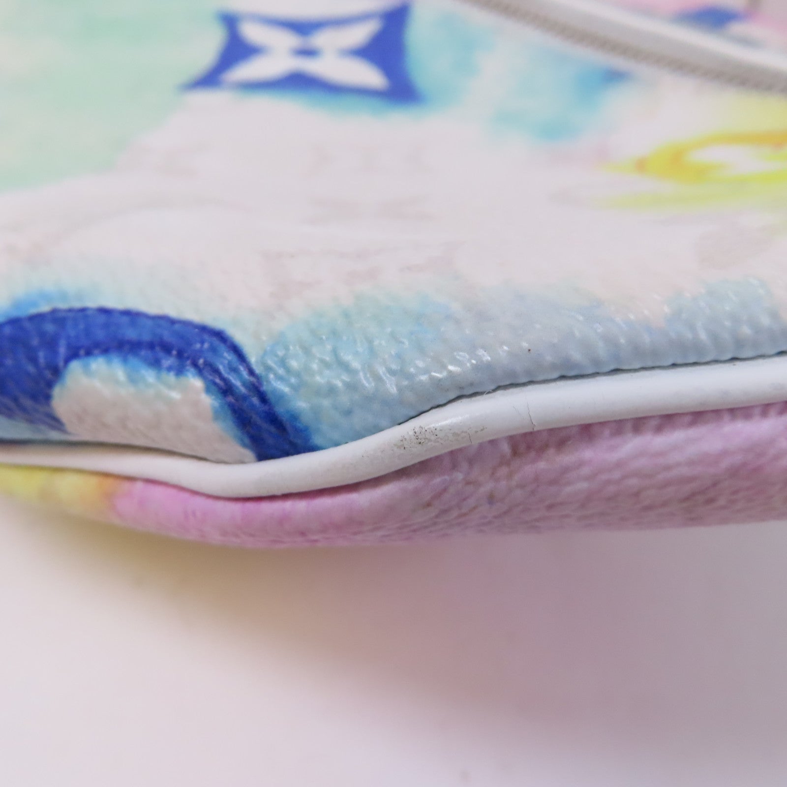 LOUIS VUITTON Monogram Water Color Discovery銀扣腰包白色/彩色