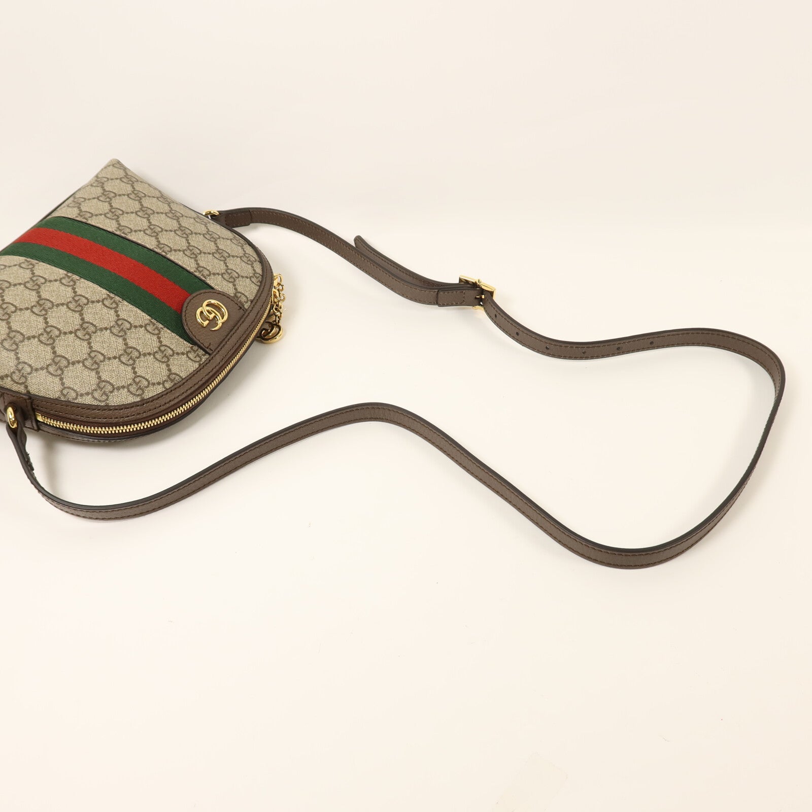 GUCCI 塗層帆布Ophidia GG金扣肩背袋