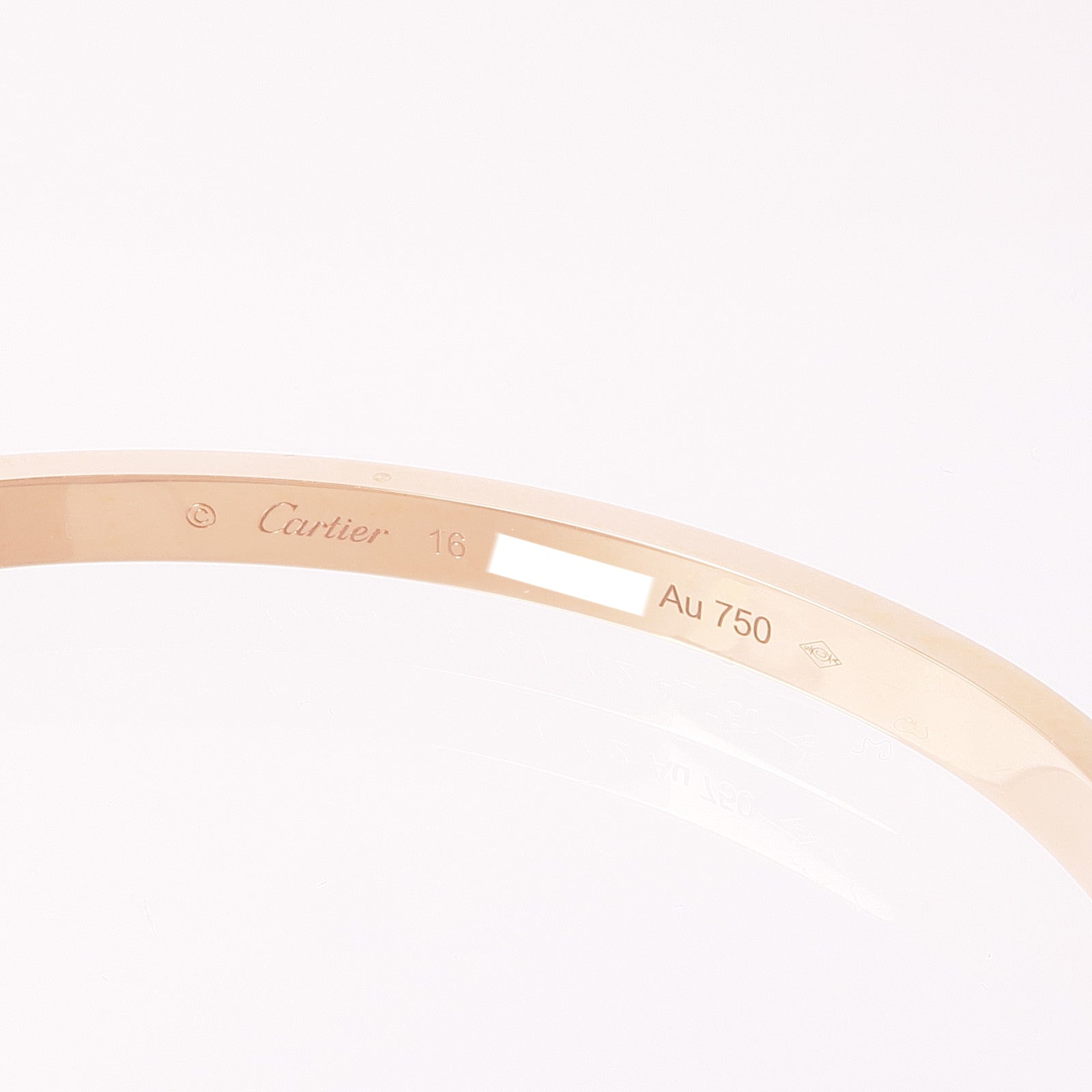 CARTIER 18K玫瑰金Love Bracelet鑽石手鏈Cartier#16