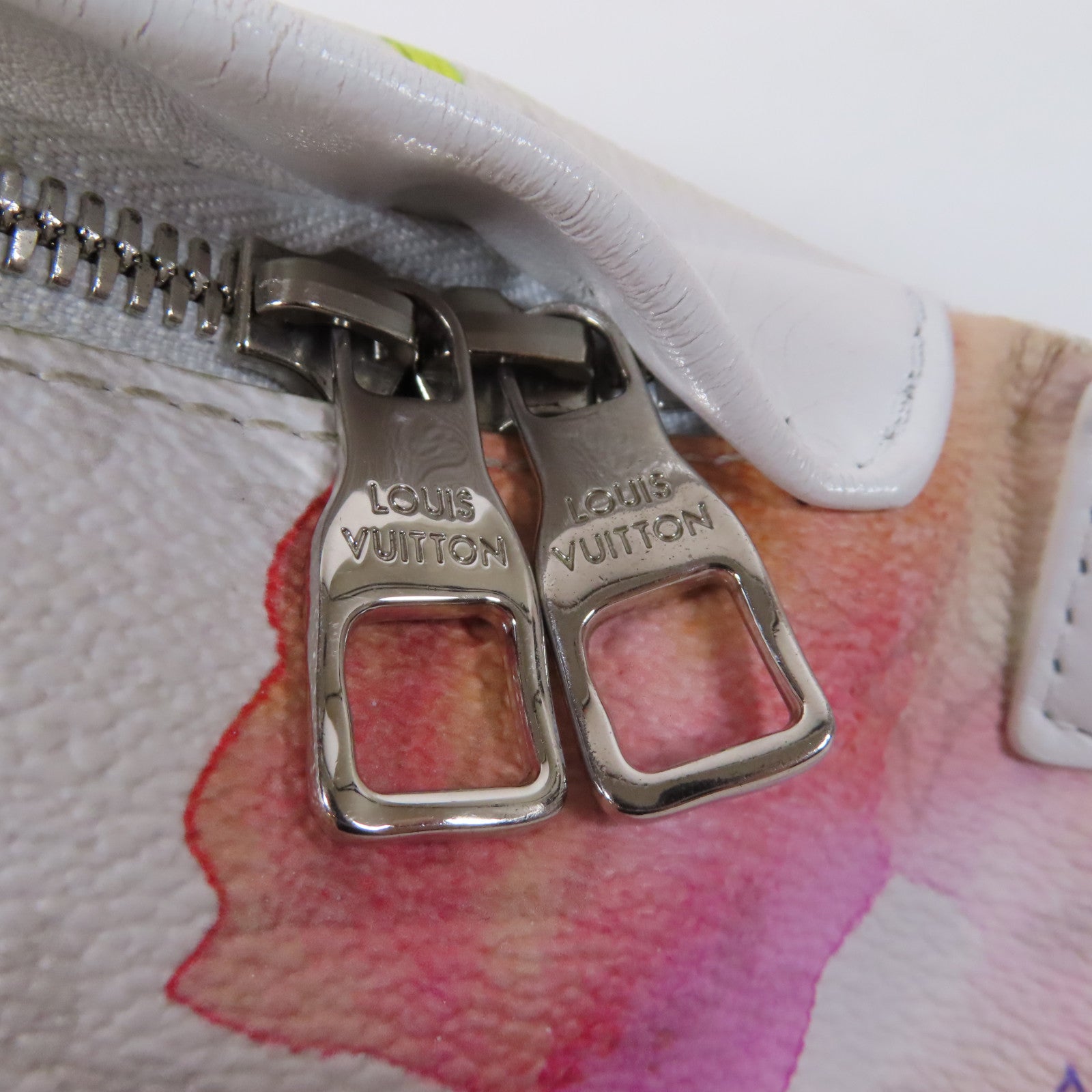 LOUIS VUITTON Monogram Water Color Discovery銀扣腰包白色/彩色
