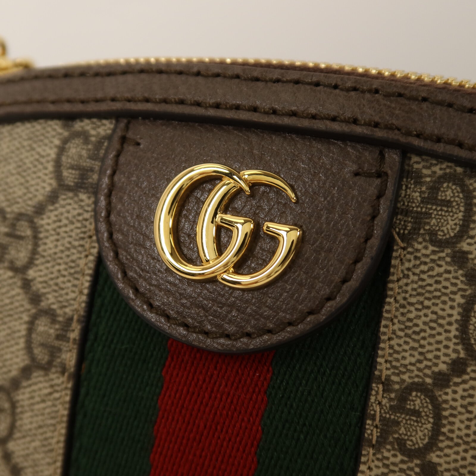 GUCCI 塗層帆布Ophidia GG金扣肩背袋