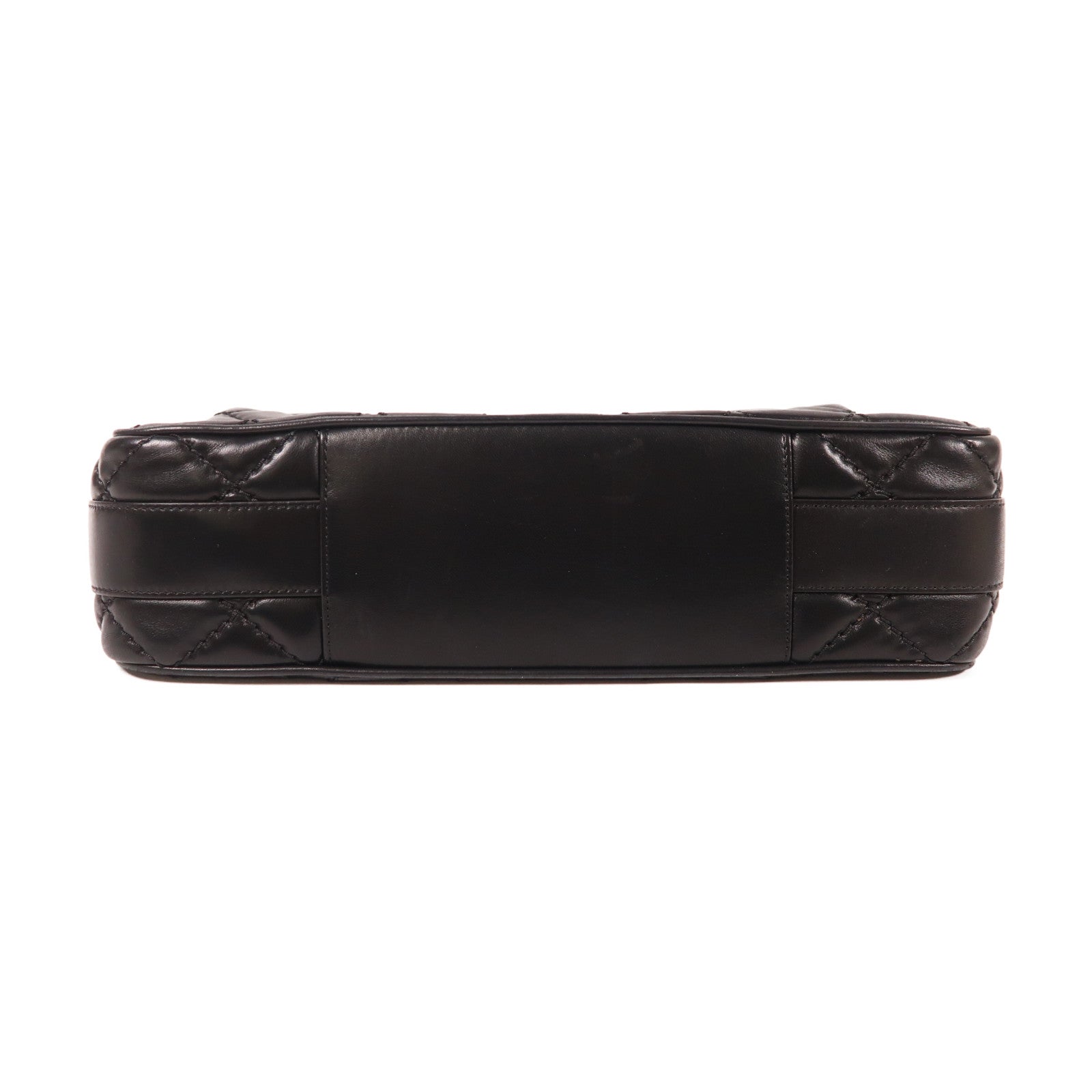 CHANEL CC SHW Shoulder Bag 2Way Handbag Lambskin Leather Black