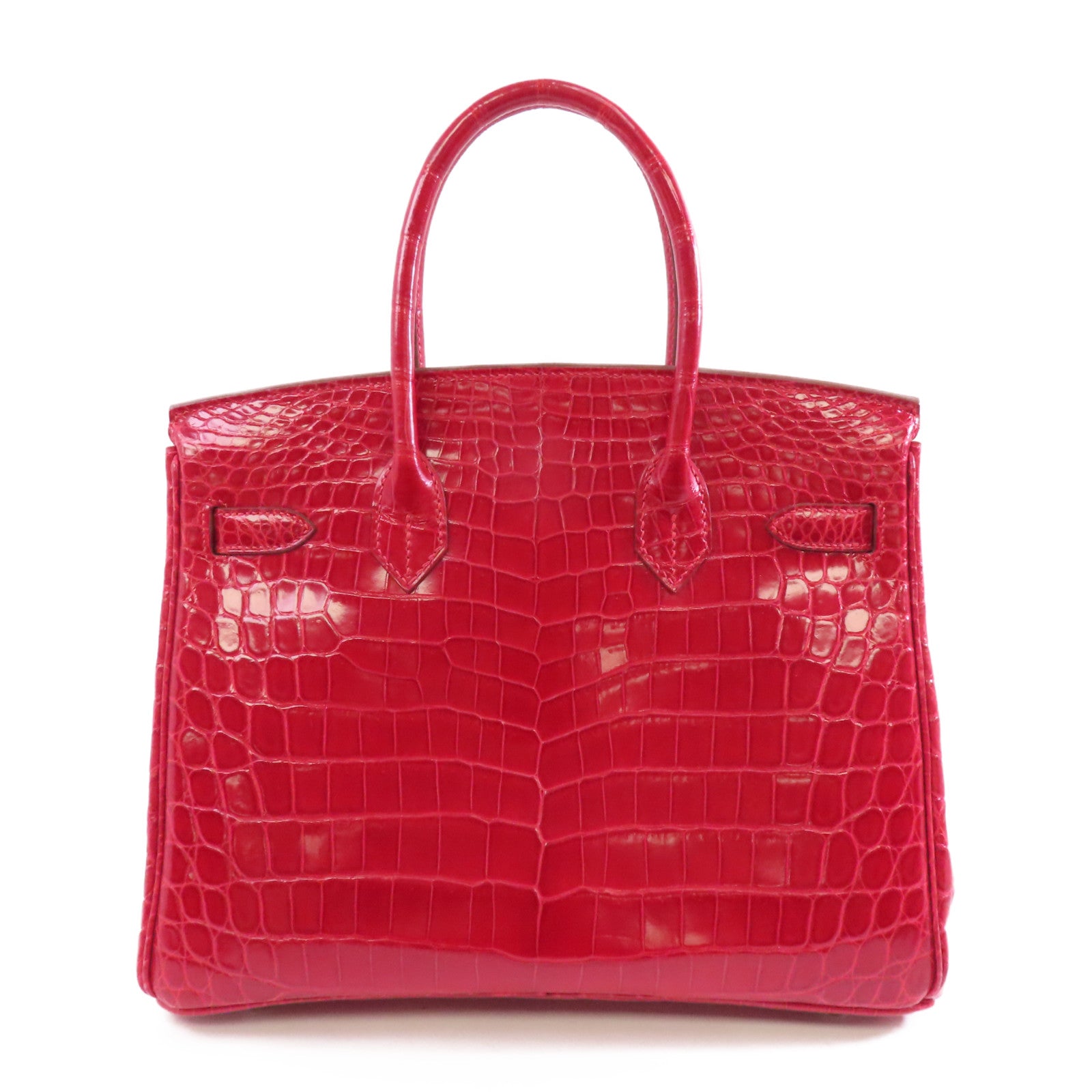 HERMES Niloticus/Braise皮革Birkin 30銀扣手挽袋Braise紅色